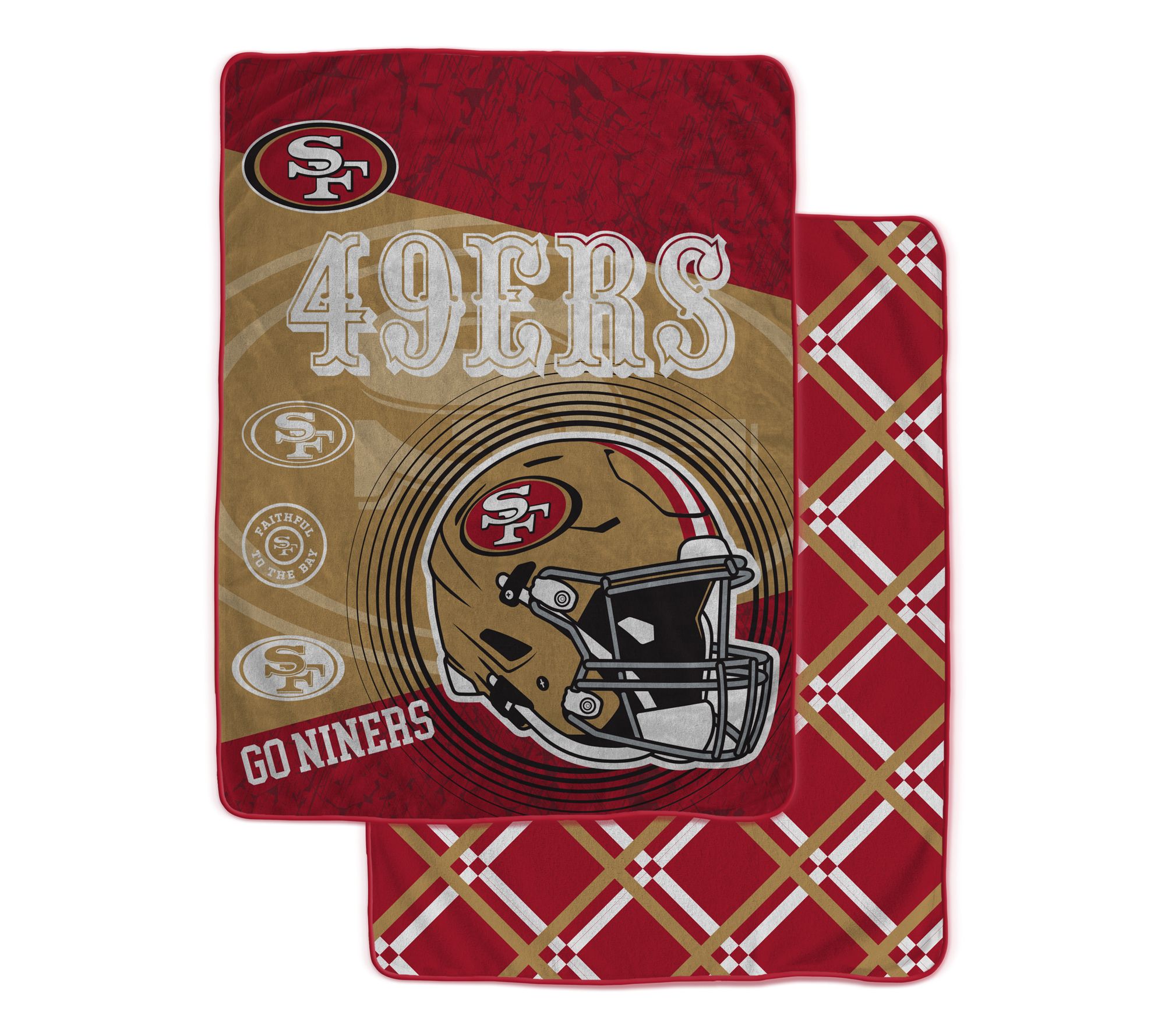 NFL Officially Licensed 60"x80" Fleece & Sherpa Back Throw