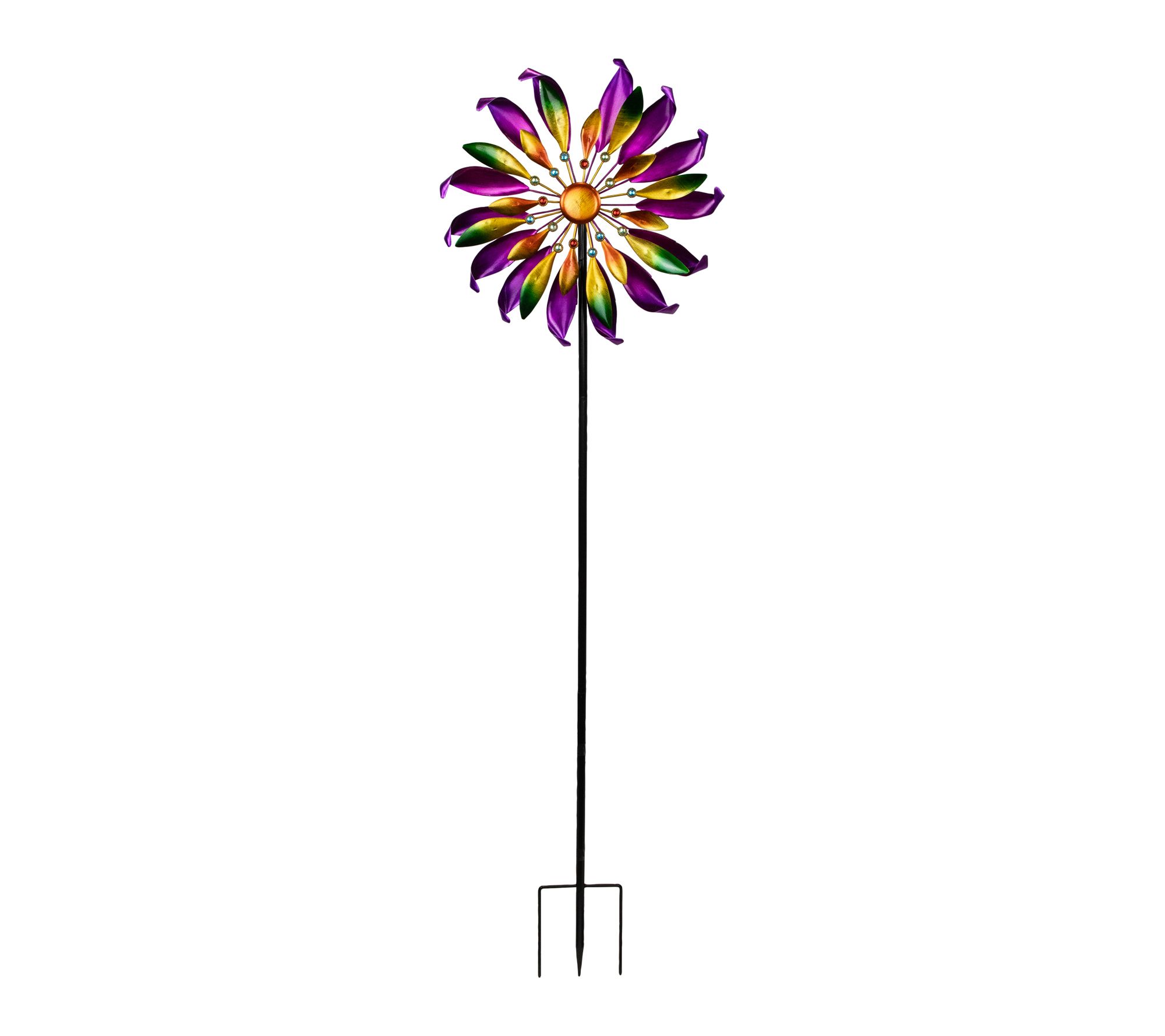Northlight Mardi Gras Flower Pinwheel Garden Stake - 4.5'