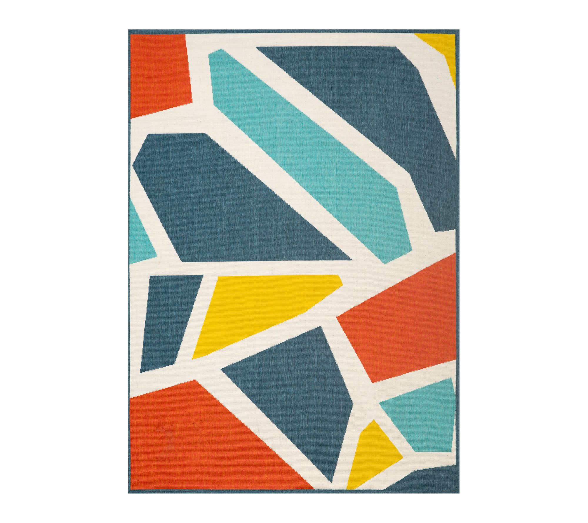 Ox Bay Abstract Modern Polypropylene Outdoor Area Rug, 5' x 7'