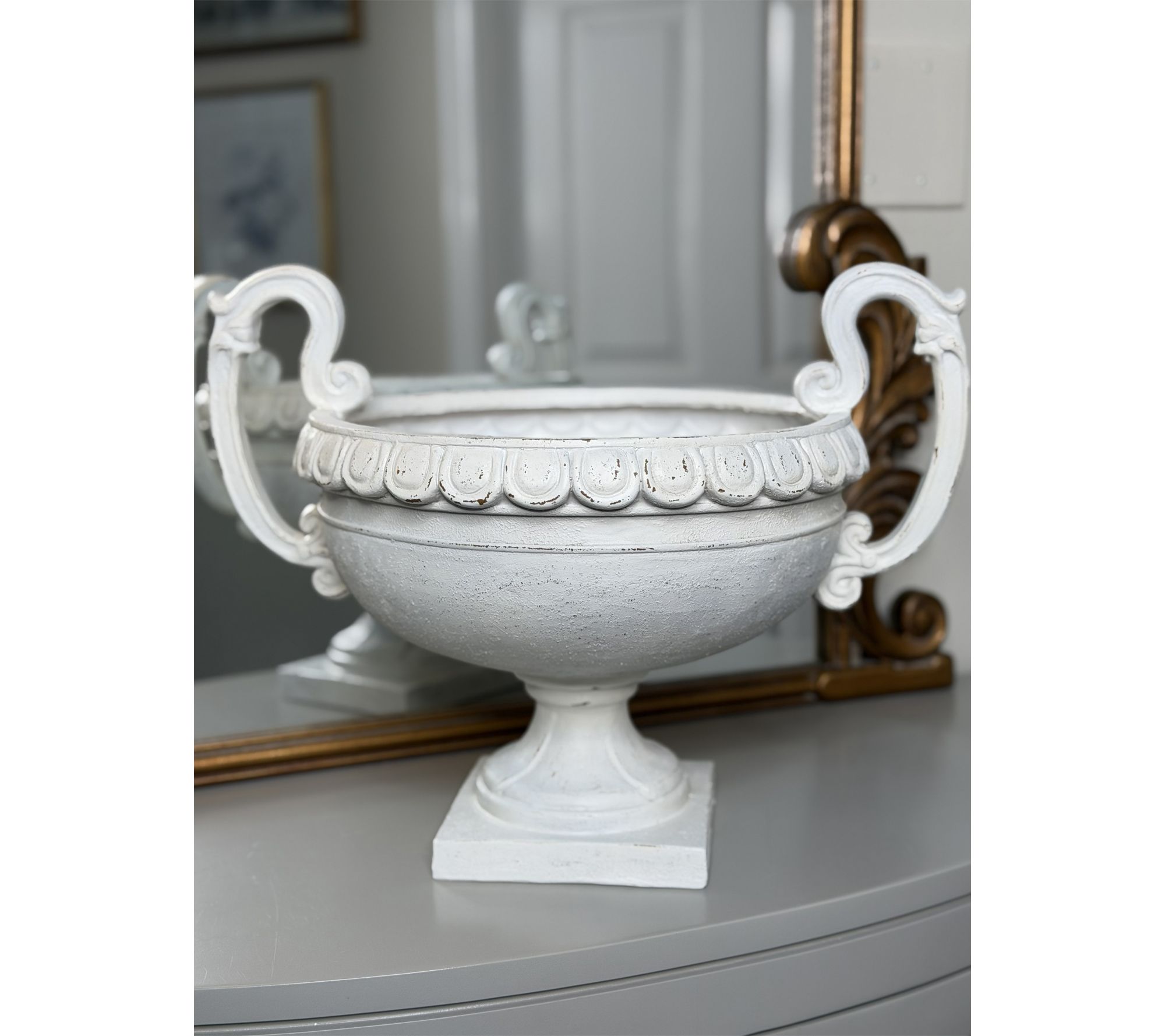 Simply Stunning 10" Heritage Compote Urn with Handles by Janine Graff