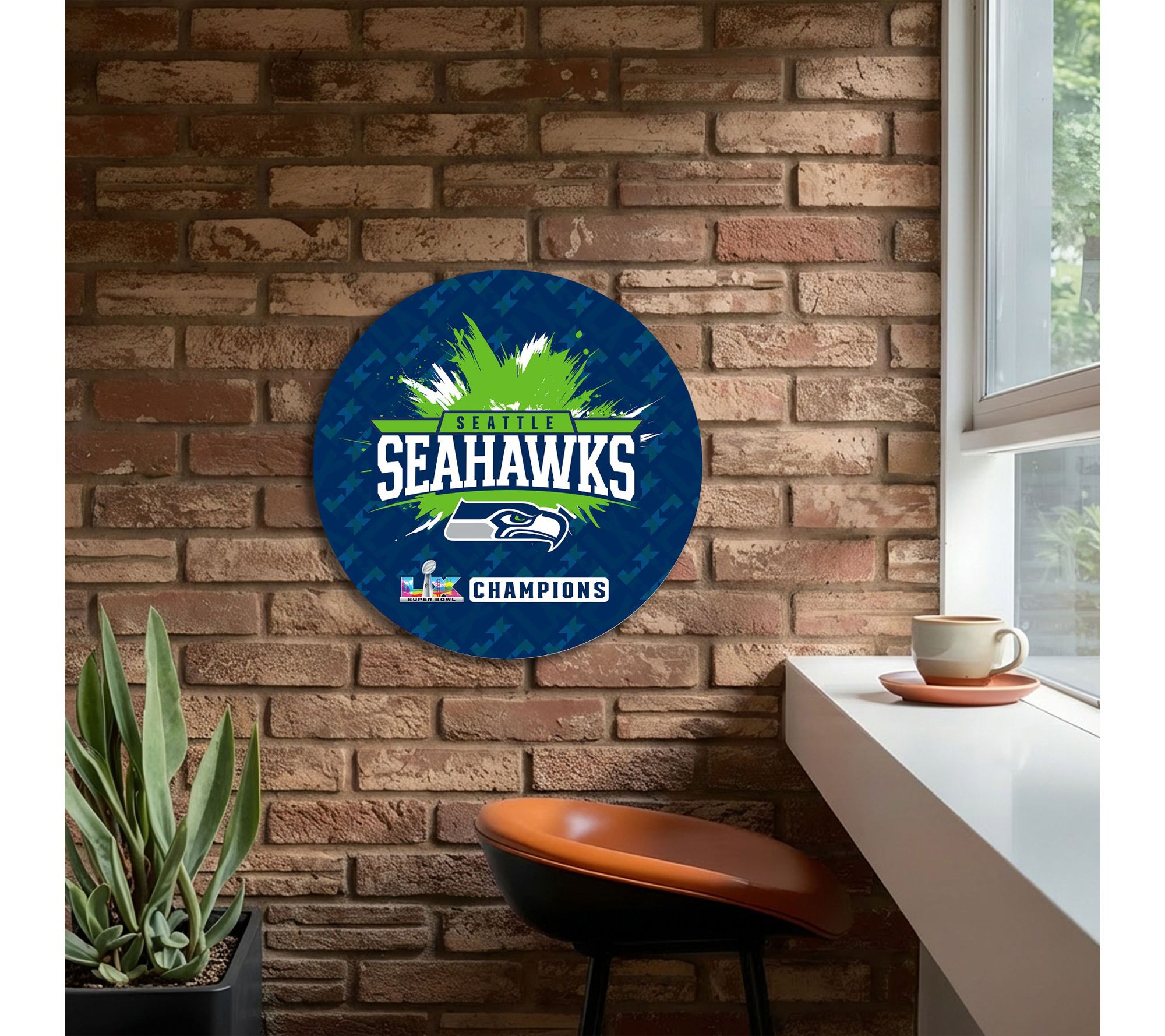 Fan Creations Seahawks Super Bowl LX Champions 4" Round Sign