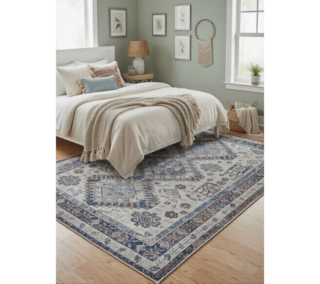 Amer Rugs Alaska Vintage Medallion Area Rug, 9'x 12'