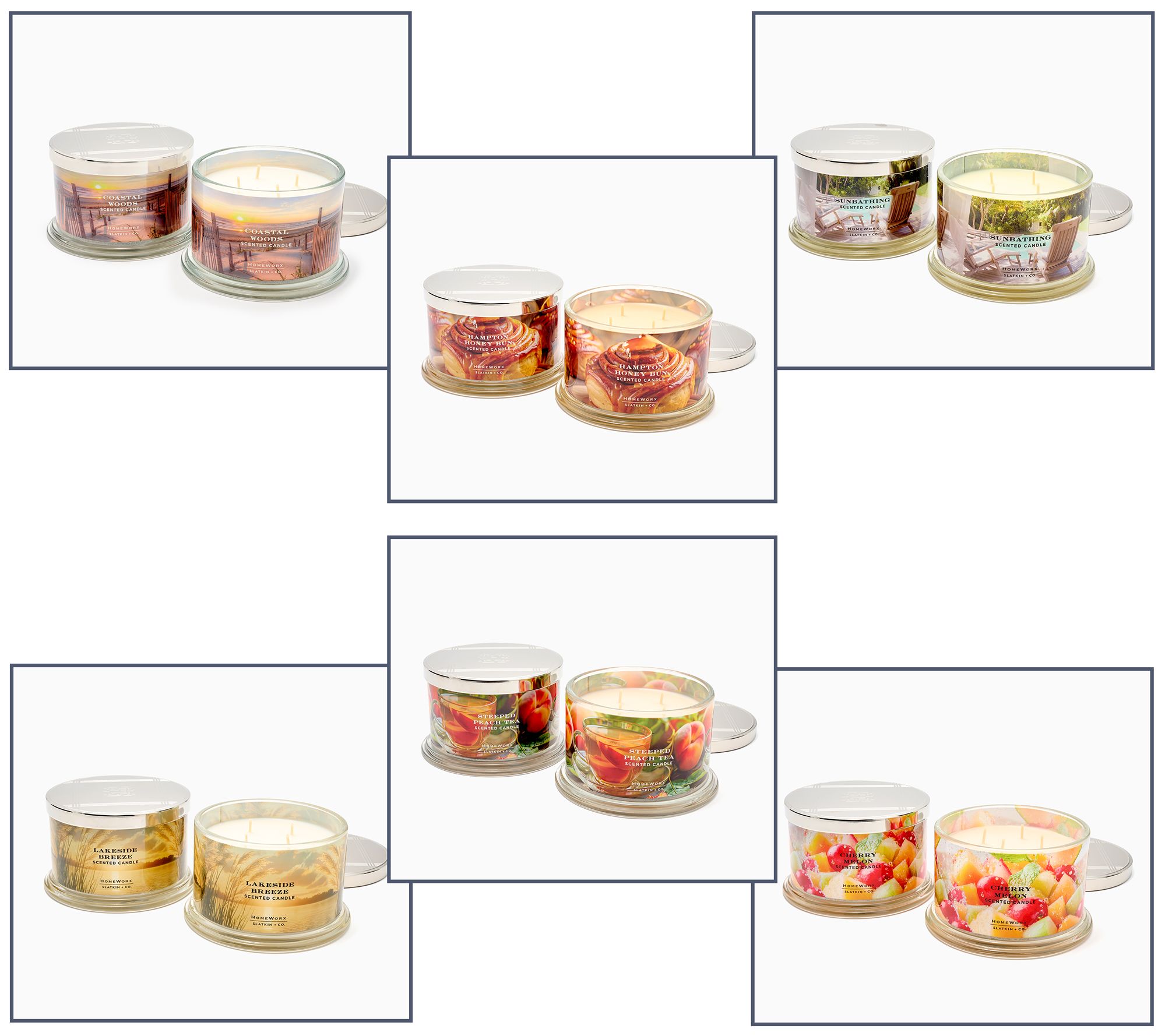 HomeWorx by Slatkin + Co. Set of 2 18-oz East Coast Summer Candles