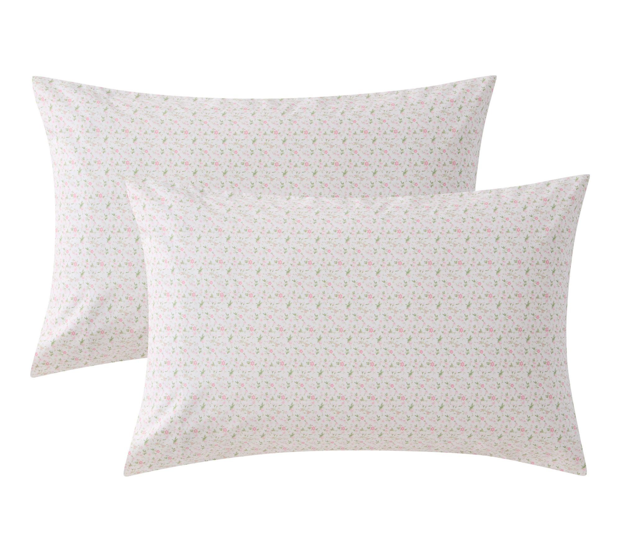 Laura Ashley Evie Coral Cotton King Pillowcaseet