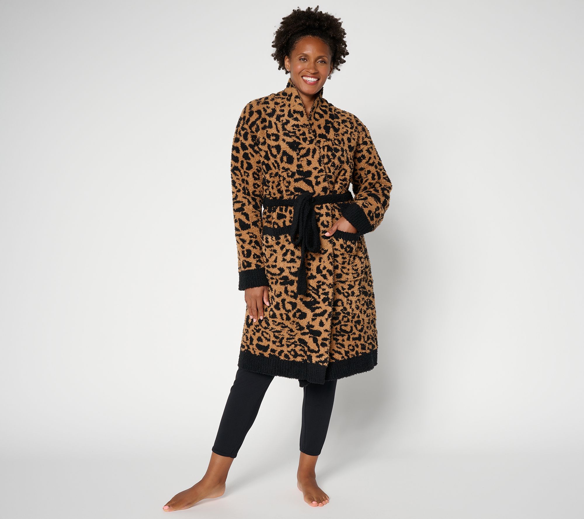  LOGO Home by Lori Goldstein Jacquard Robe with Belt
