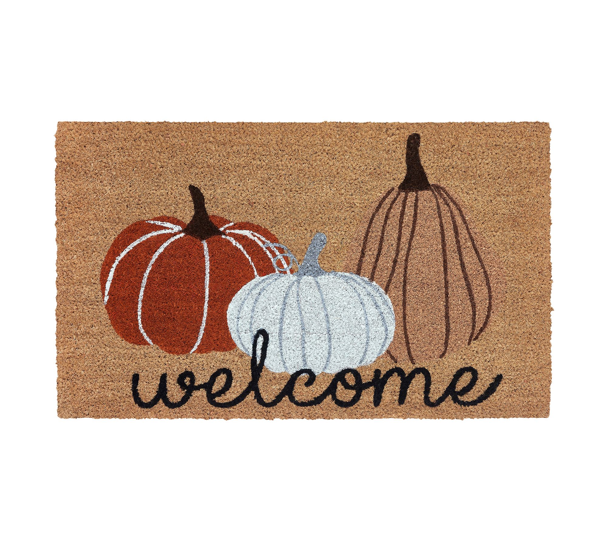 VCNY Home Harvest Pumpkins Outdoor Coir Doormat, 18" x