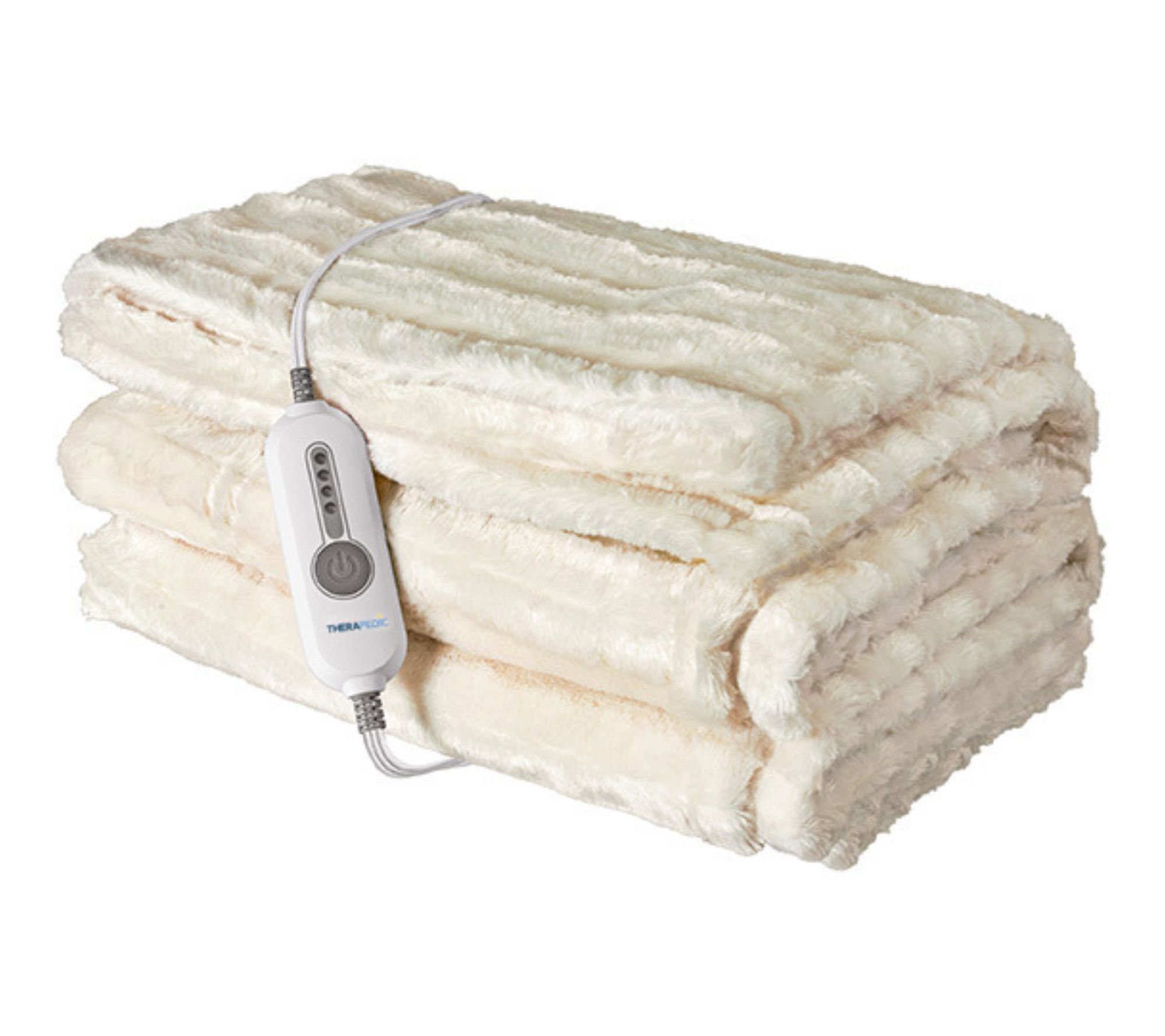 Therapedic Luxe Heated Throw Blanket - IVORY