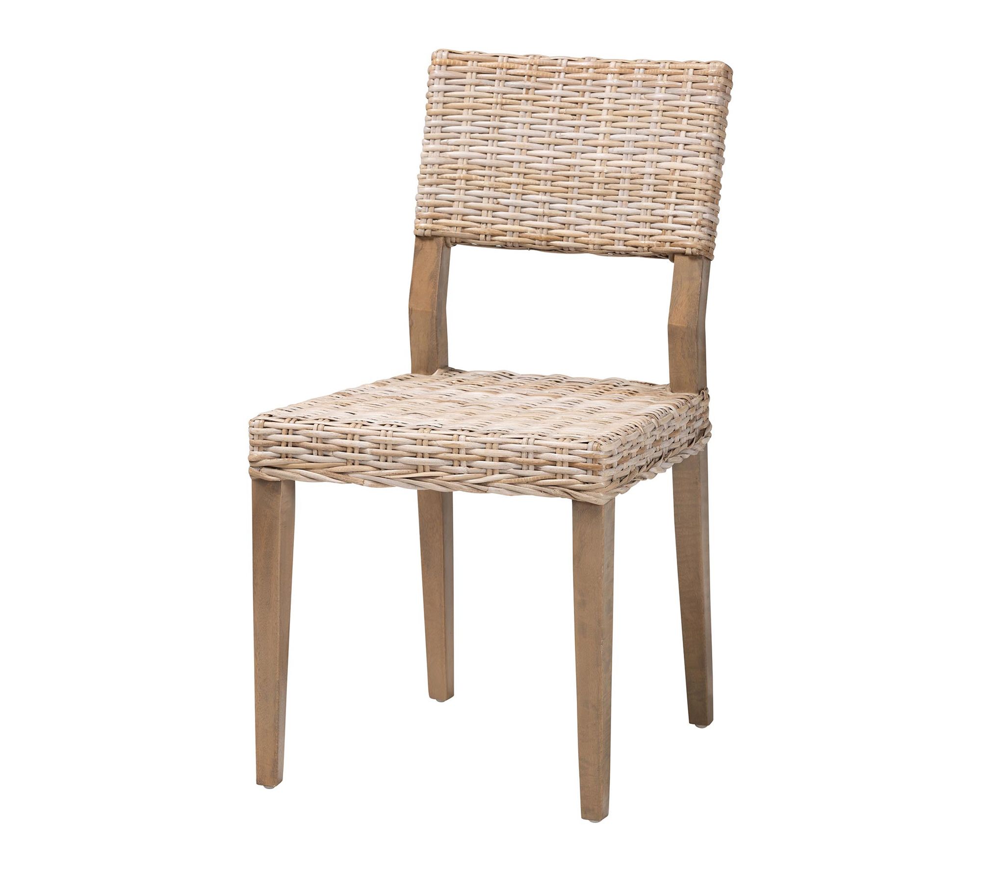 bali & pari Barossa Grey Kubu Rattan and Wood Dining Chair
