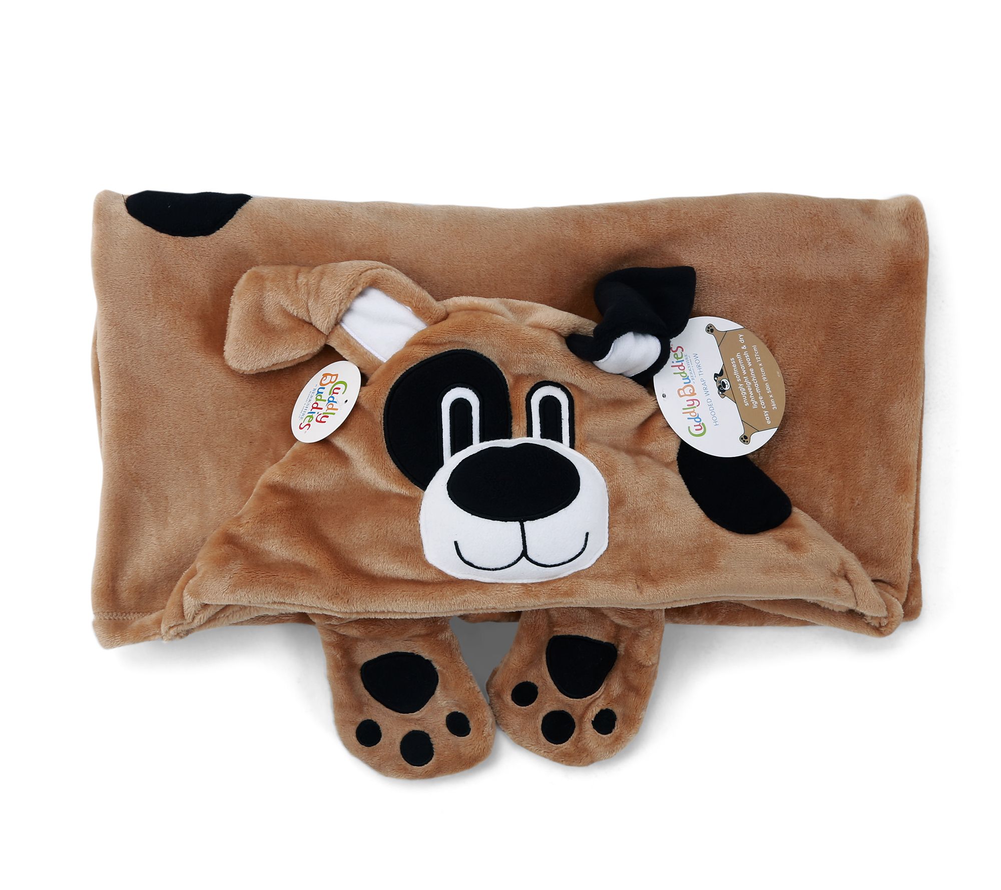 Berkshire Blanket Cuddly Buddy Plush Hooded Character Throw QVC