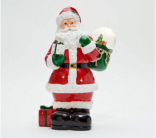 Lightscapes Illuminated Santa with Real Snow Globe