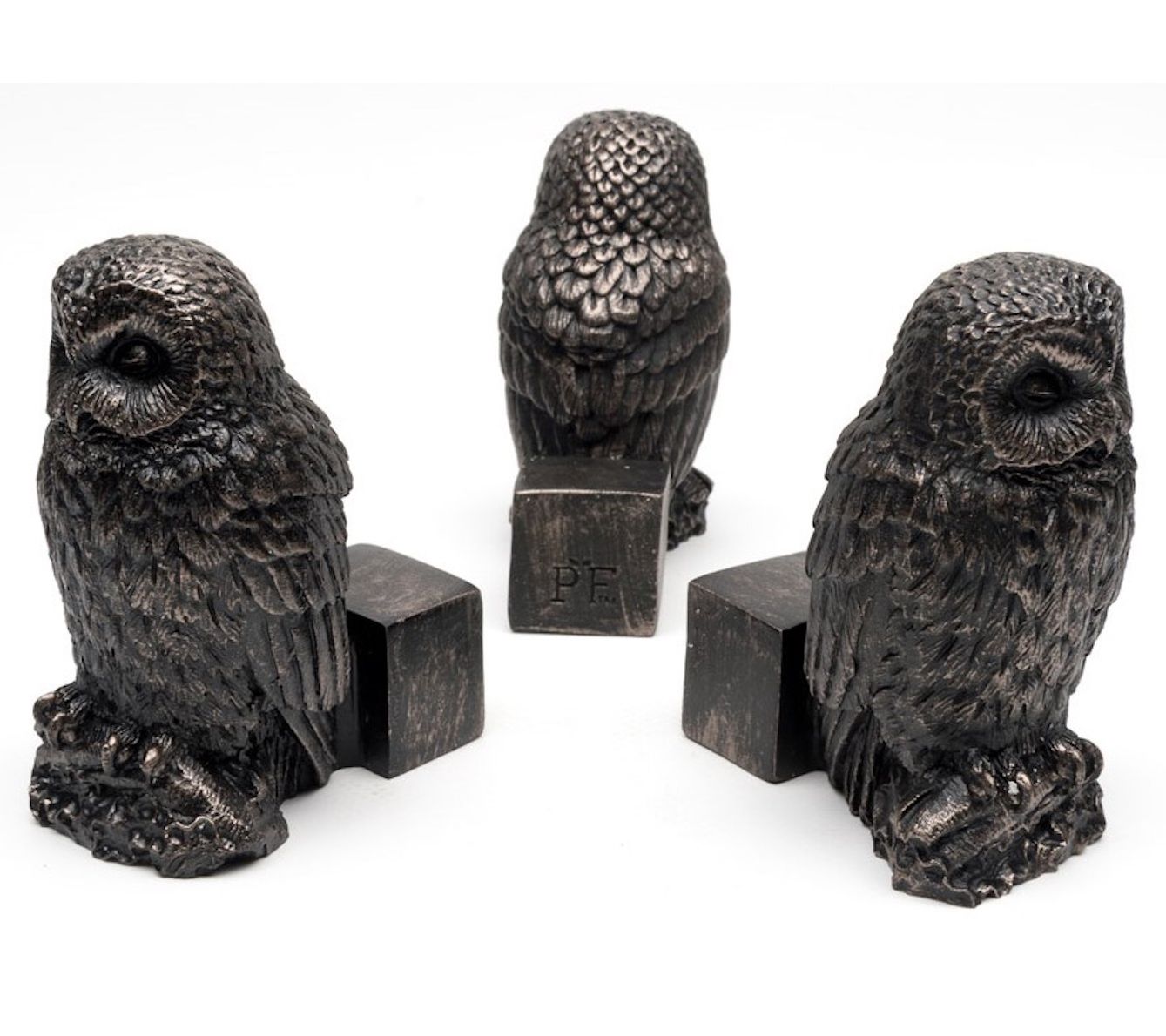 Jardinopia Potty Feet Bronze Antiqued Owls - Set of 3