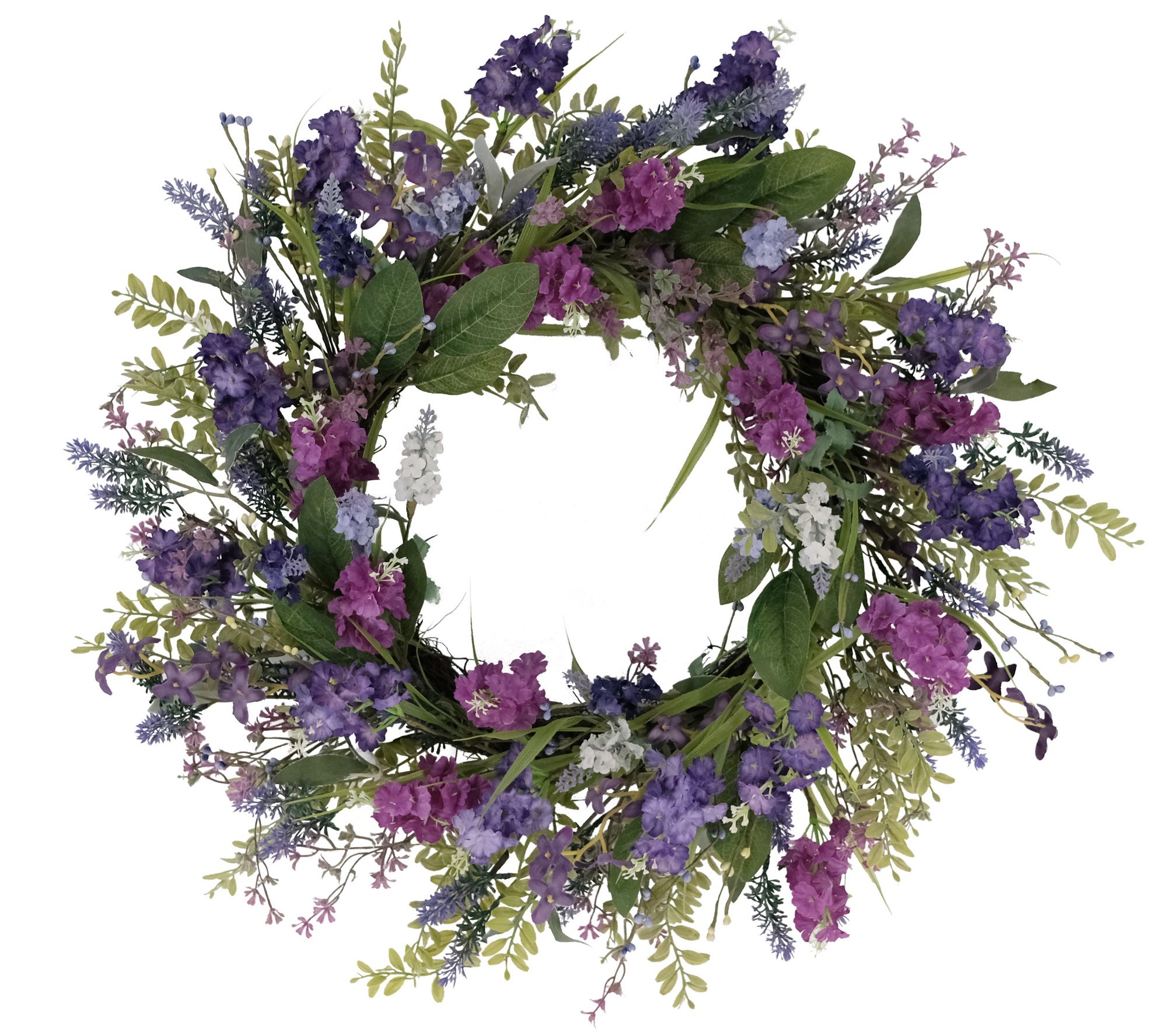 Puleo 24" Lavender Floral Spring Wreath