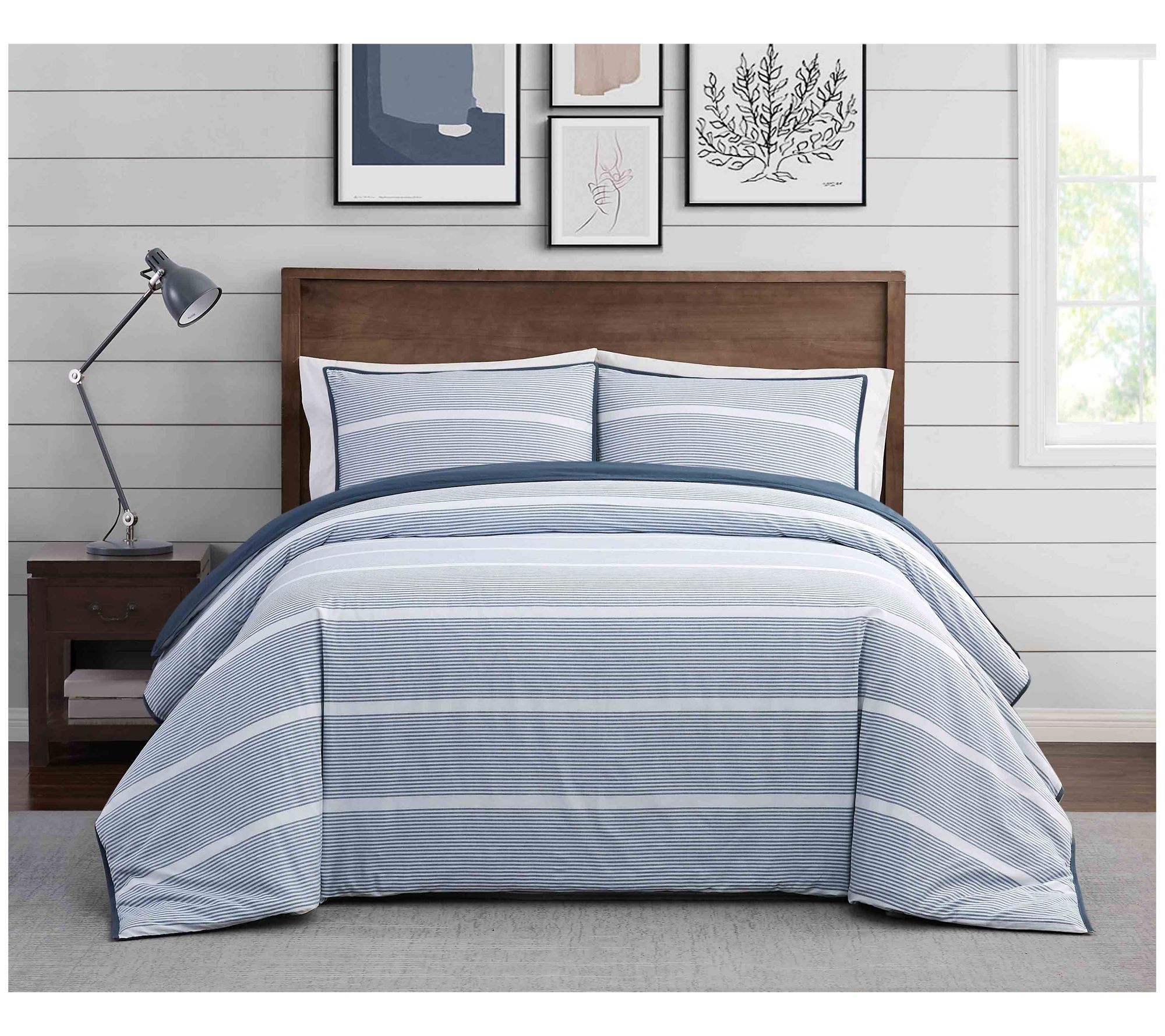 Brooklyn Loom Niari Yarn Dye Stripe King Comforter Set