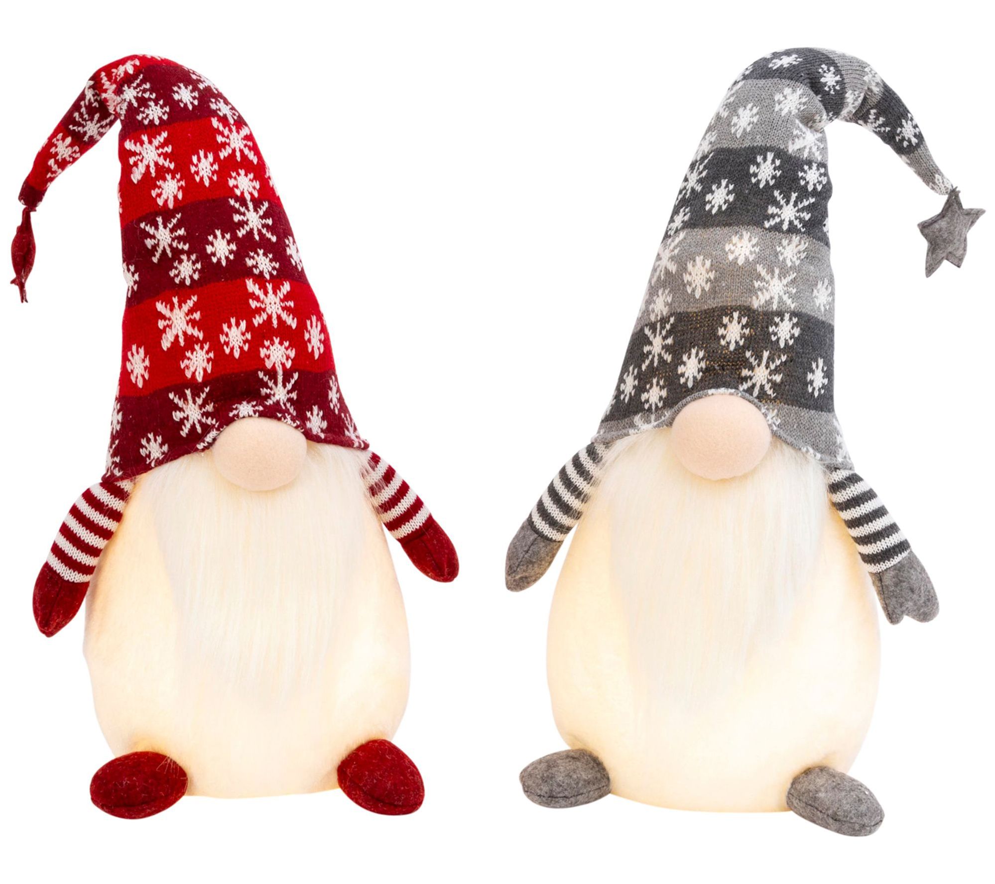Christmas Gnome Plush with LED Home Décor, Set of 2 – Admired By Nature