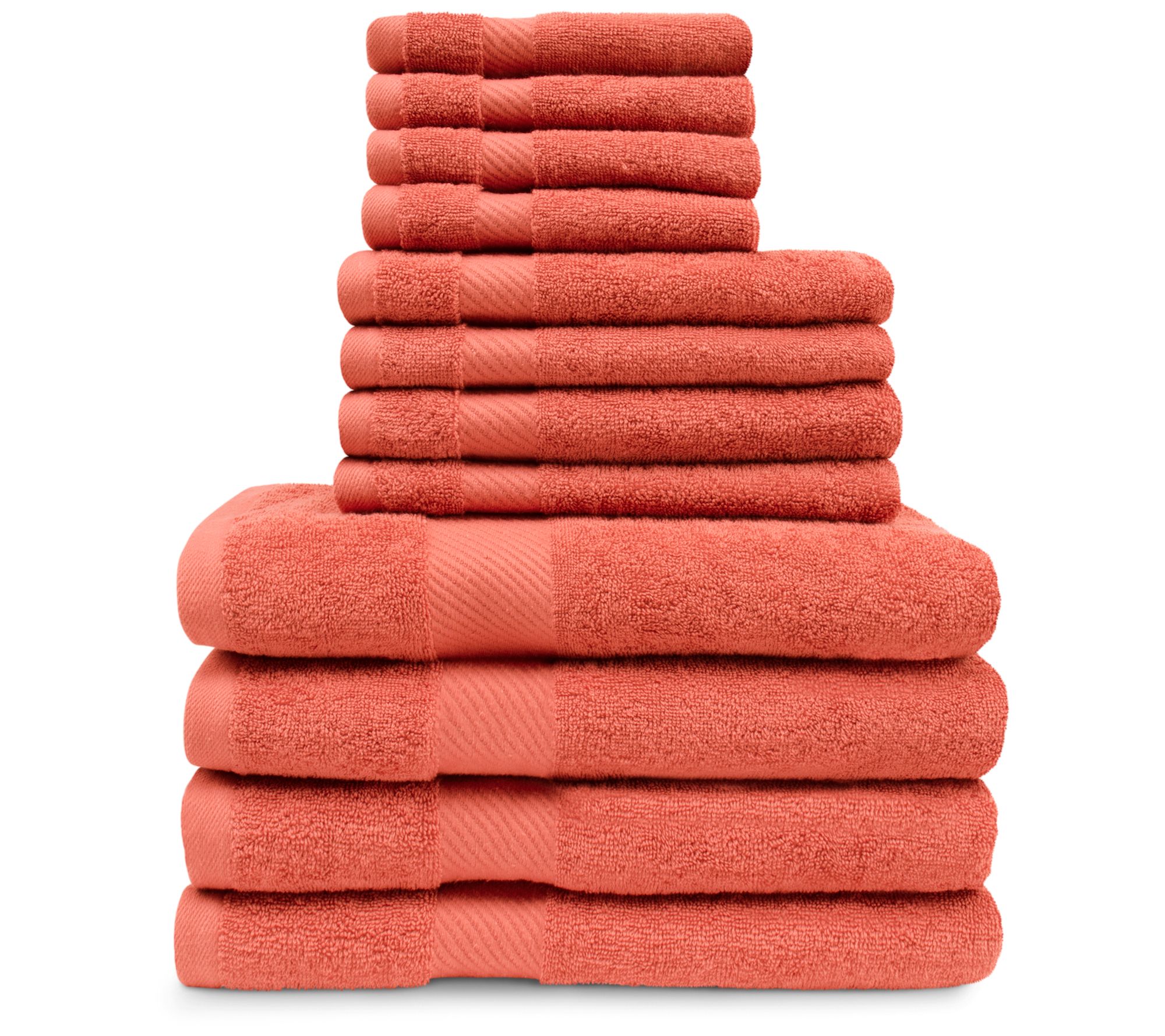 Superior Plush 12-Piece Solid Egyptian Cotton Towel Set