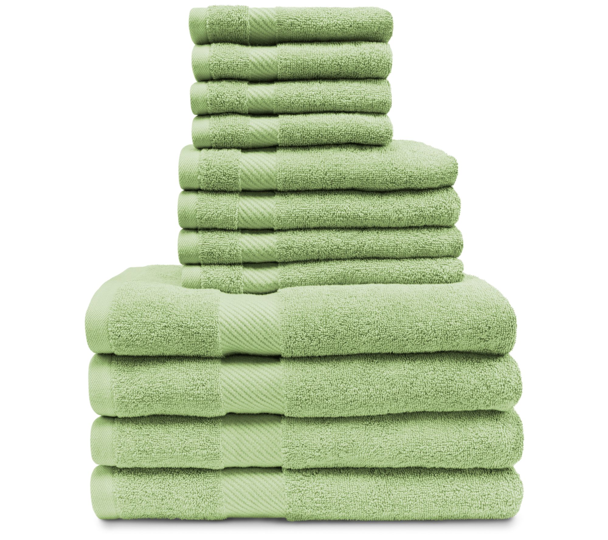 Superior Plush 12-Piece Solid Egyptian Cotton Towel Set