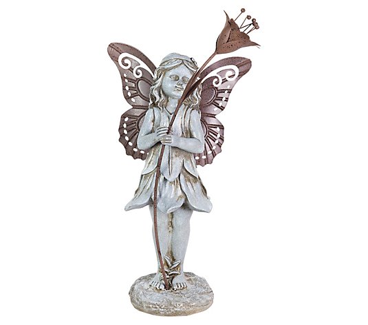 Exhart Stone Fairy Left-Facing Statue