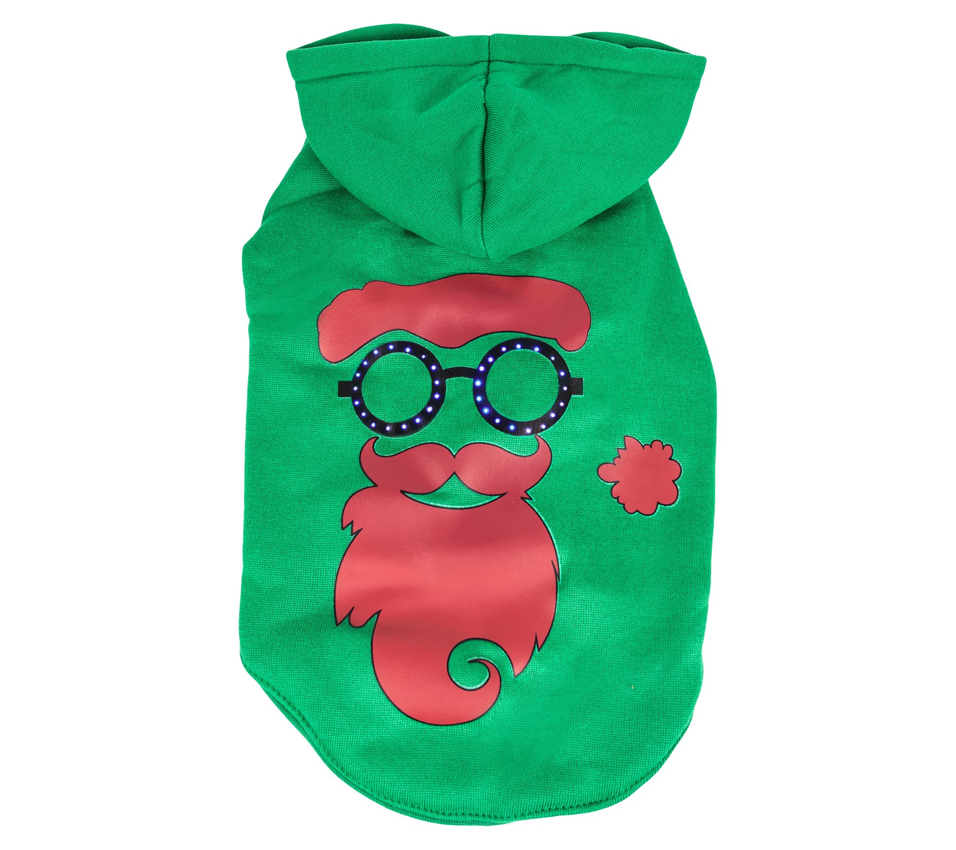 Pet Life LED Lighting Cool Santa Shades HoodieCostume