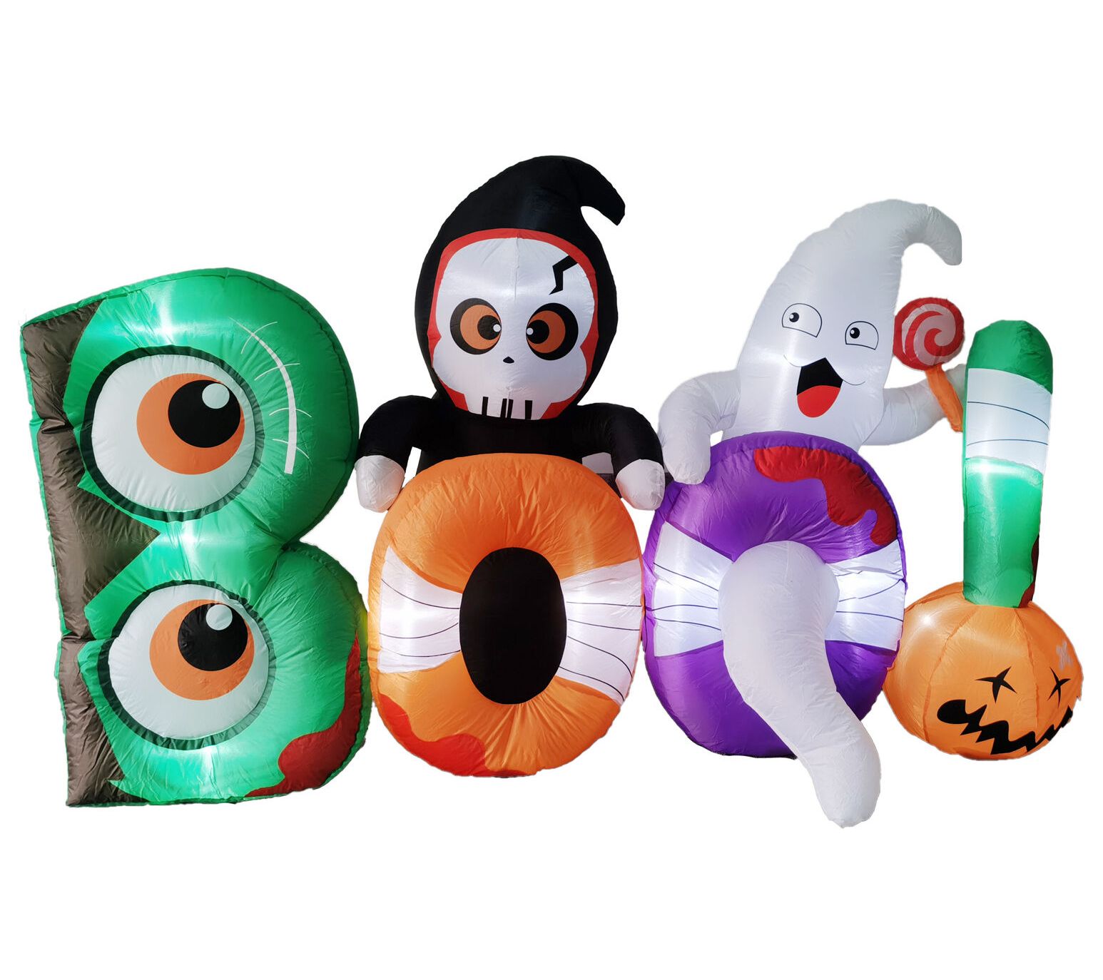Haunted Hill Farm 8'H Inflatable Pre-Lit Boo Sin