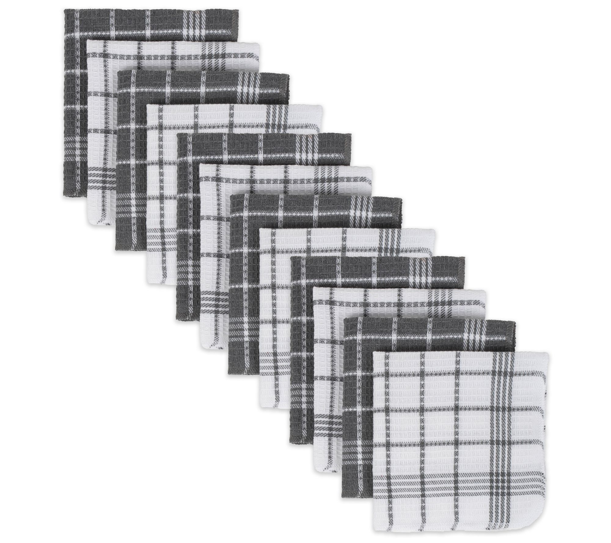 J&M Waffle Weave Set of 12 Dishcloths
