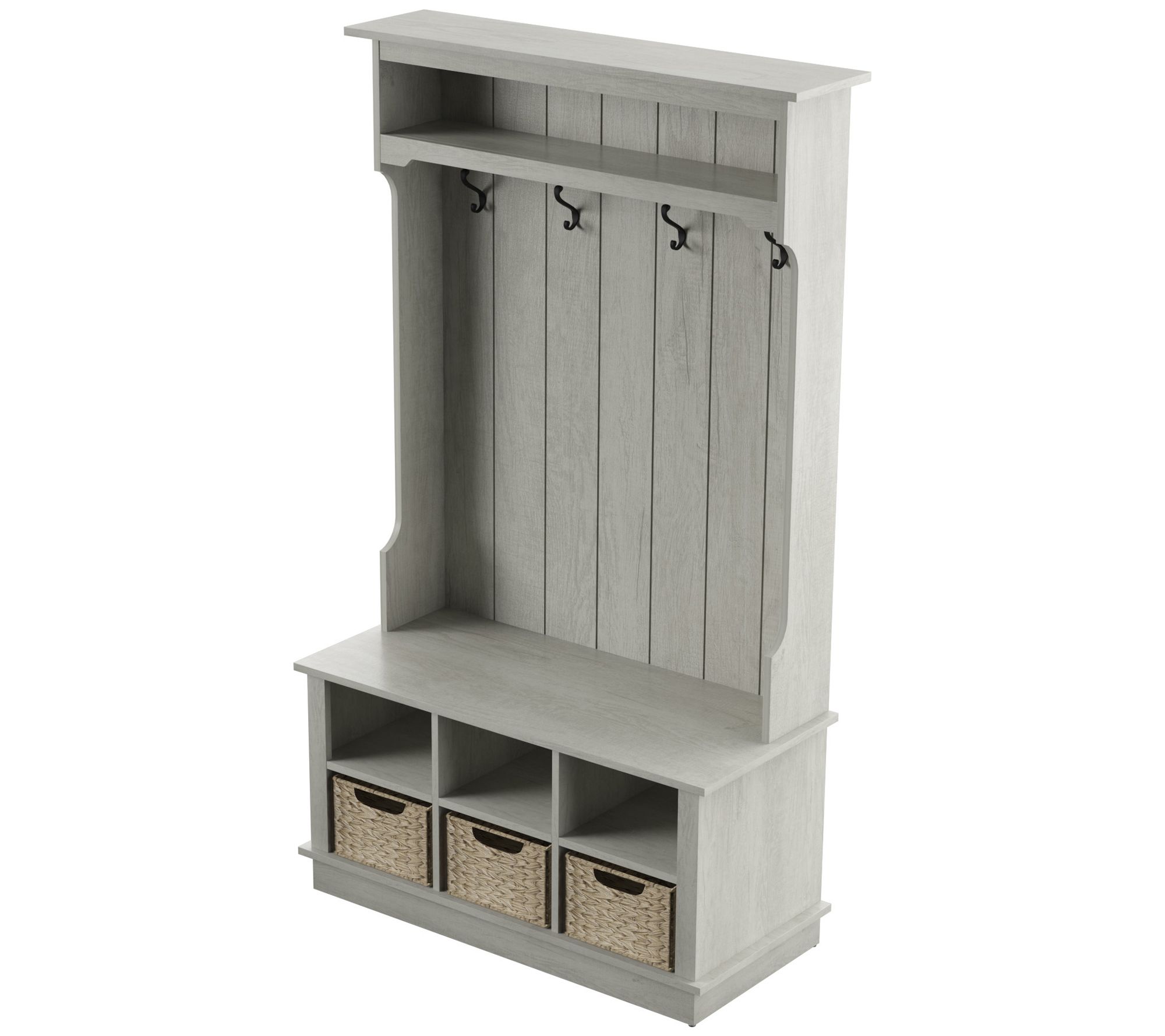 Twin Star Home 40" Entry Storage Tree w 3 WovenBaskets