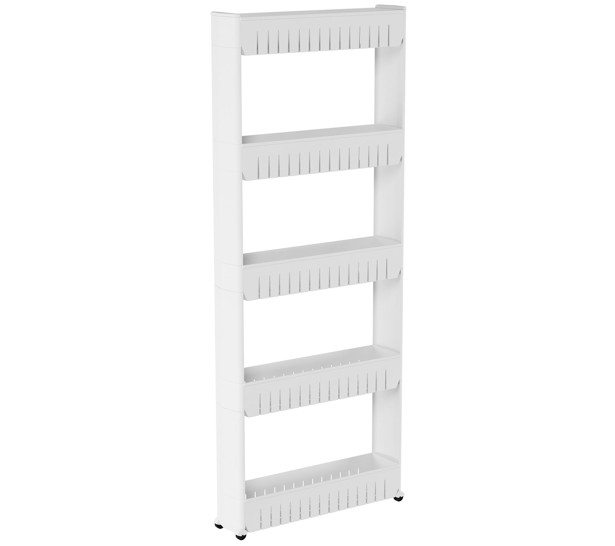 Hastings Home 5-Tier Slim Mobile Shelving Unit Organizer