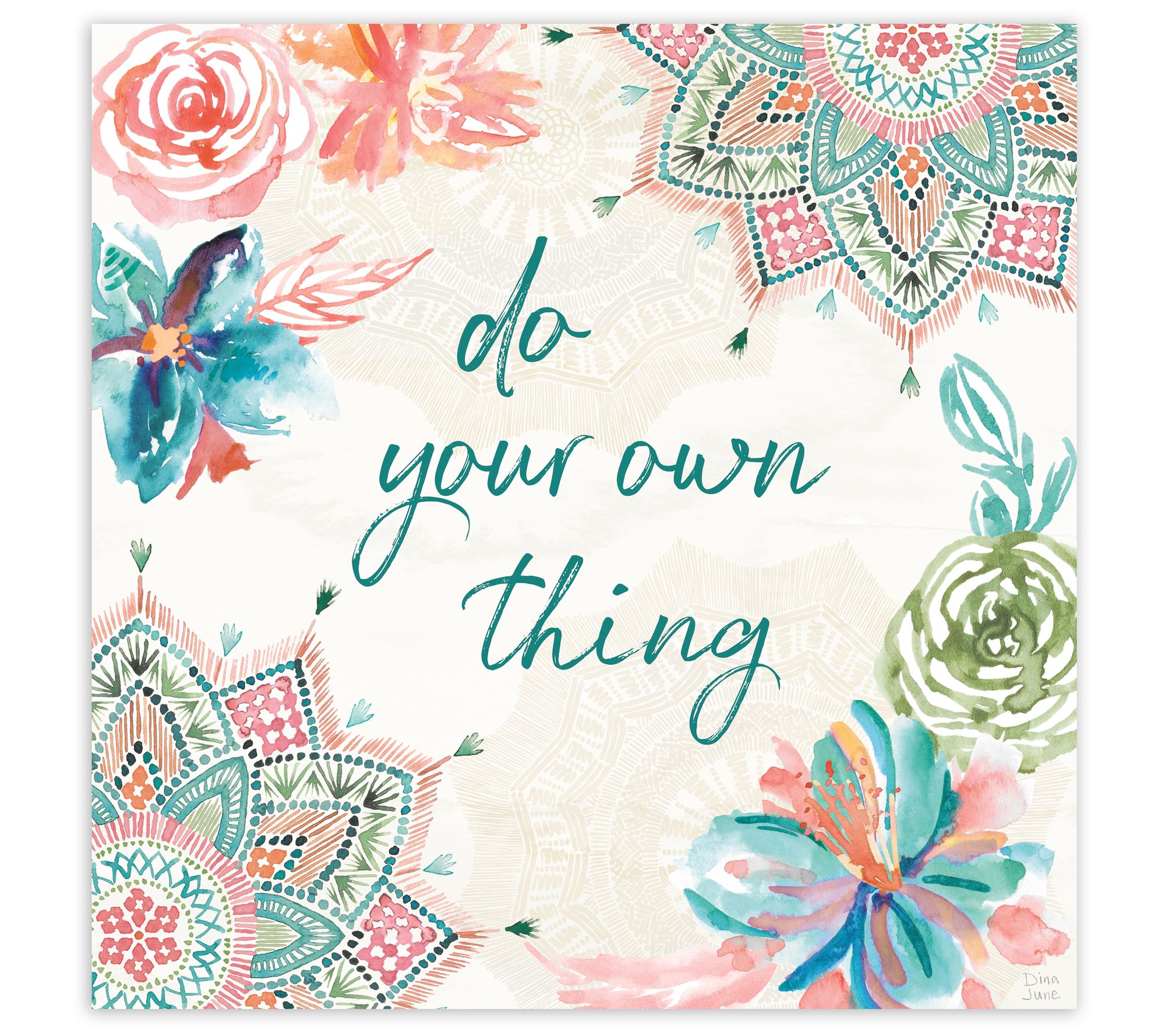 Courtside Market Macrame Meander III 16x16 Canvas Wall Art