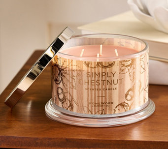 HomeWorx by Slatkin & Co. Simply Chestnut 18oz Single Candle