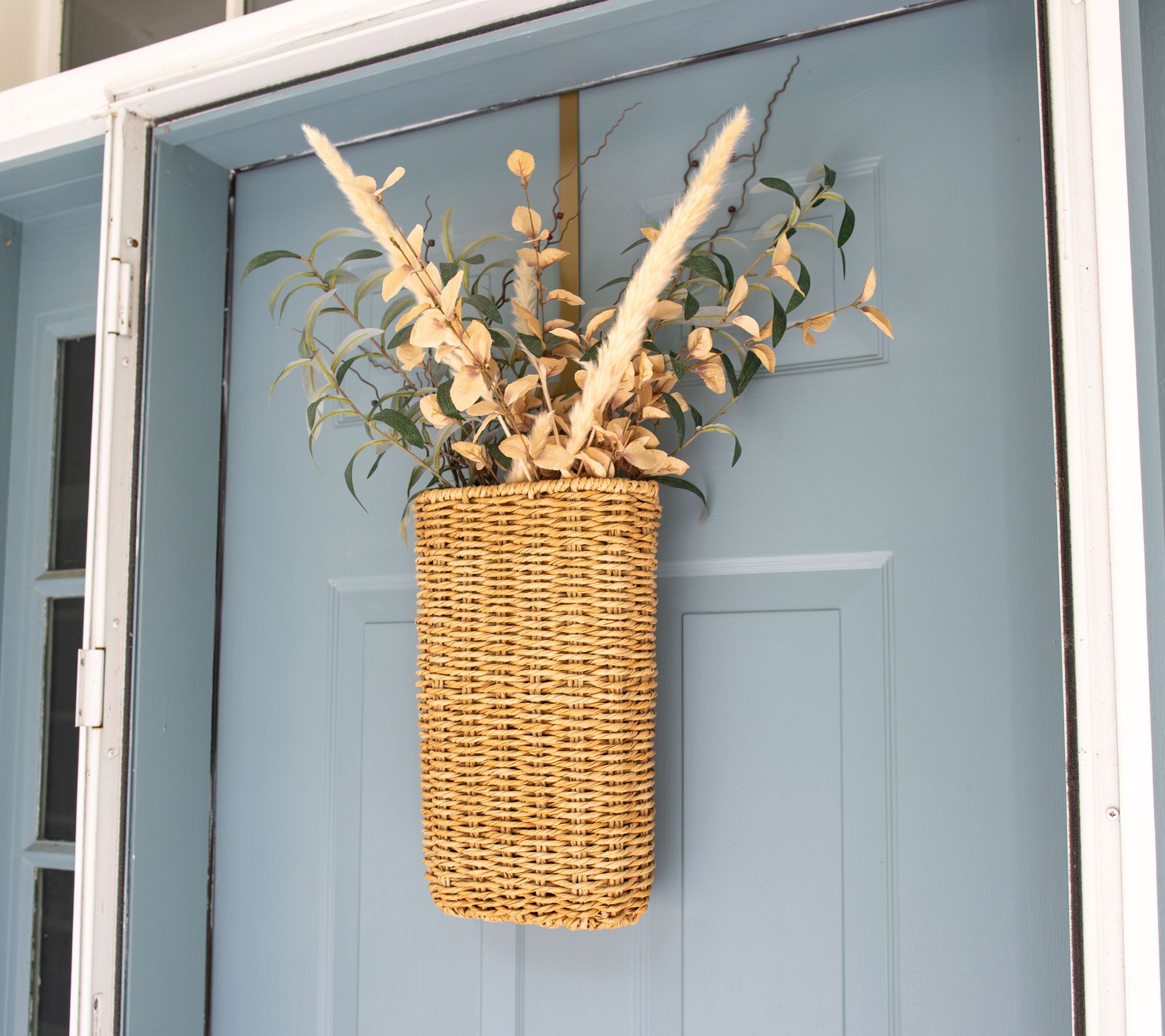 Lauren McBride Indoor/Outdoor 10 Woven Door Basket Natural