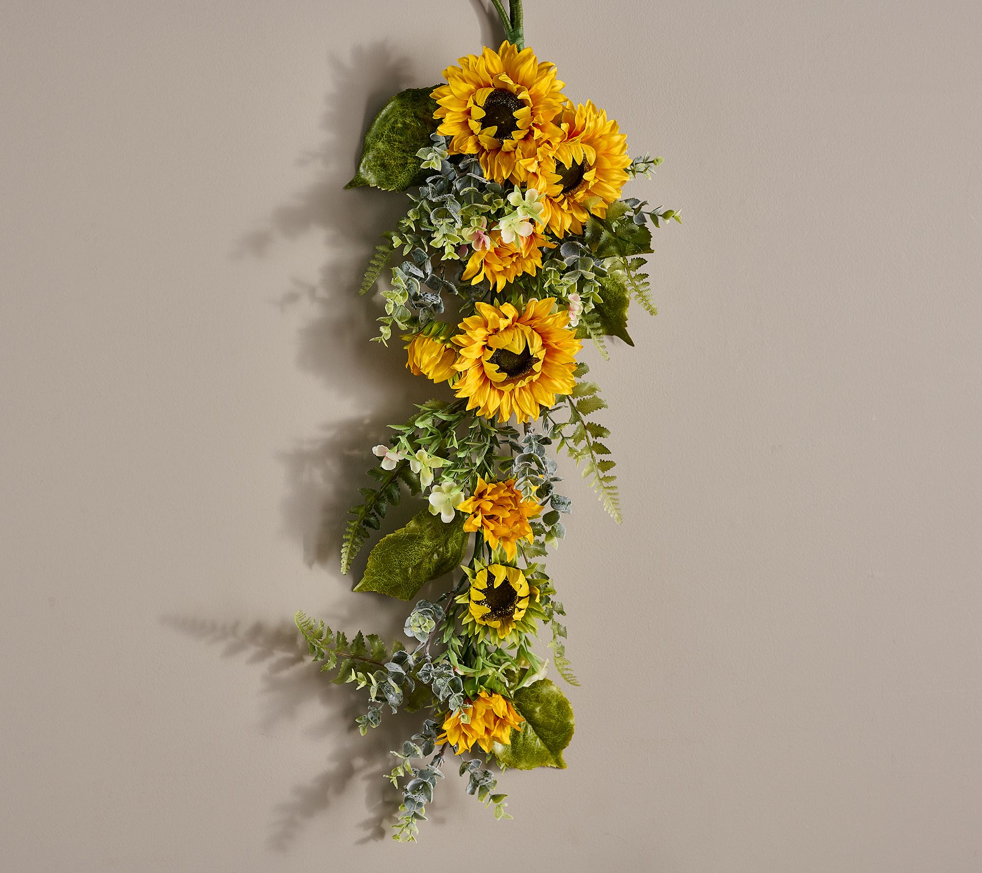 33" Sunflower and Eucalyptus Teardrop by Valerie