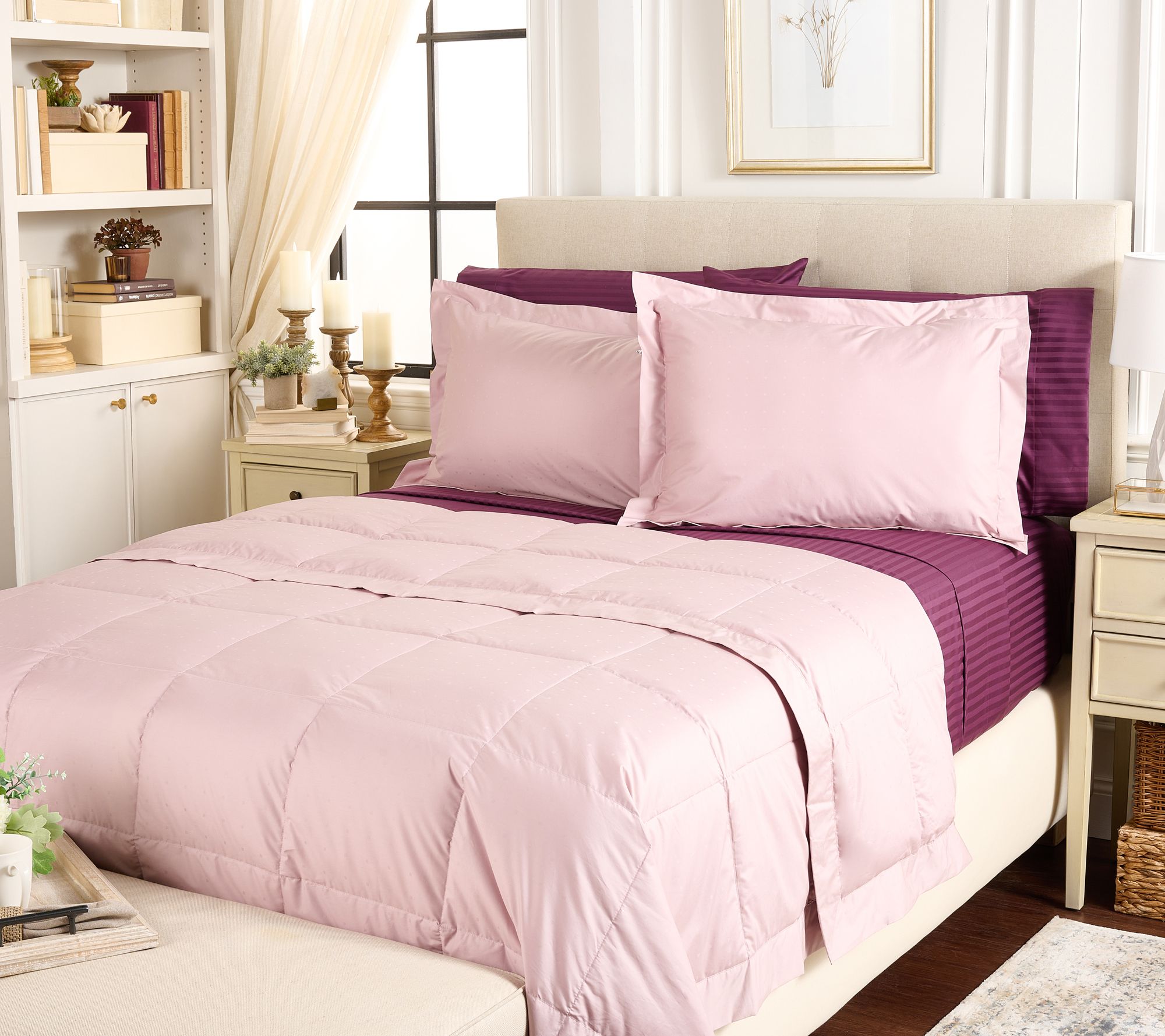 Northern Nights Shadow Dot Cotton 650FP Down Blanket Set - King