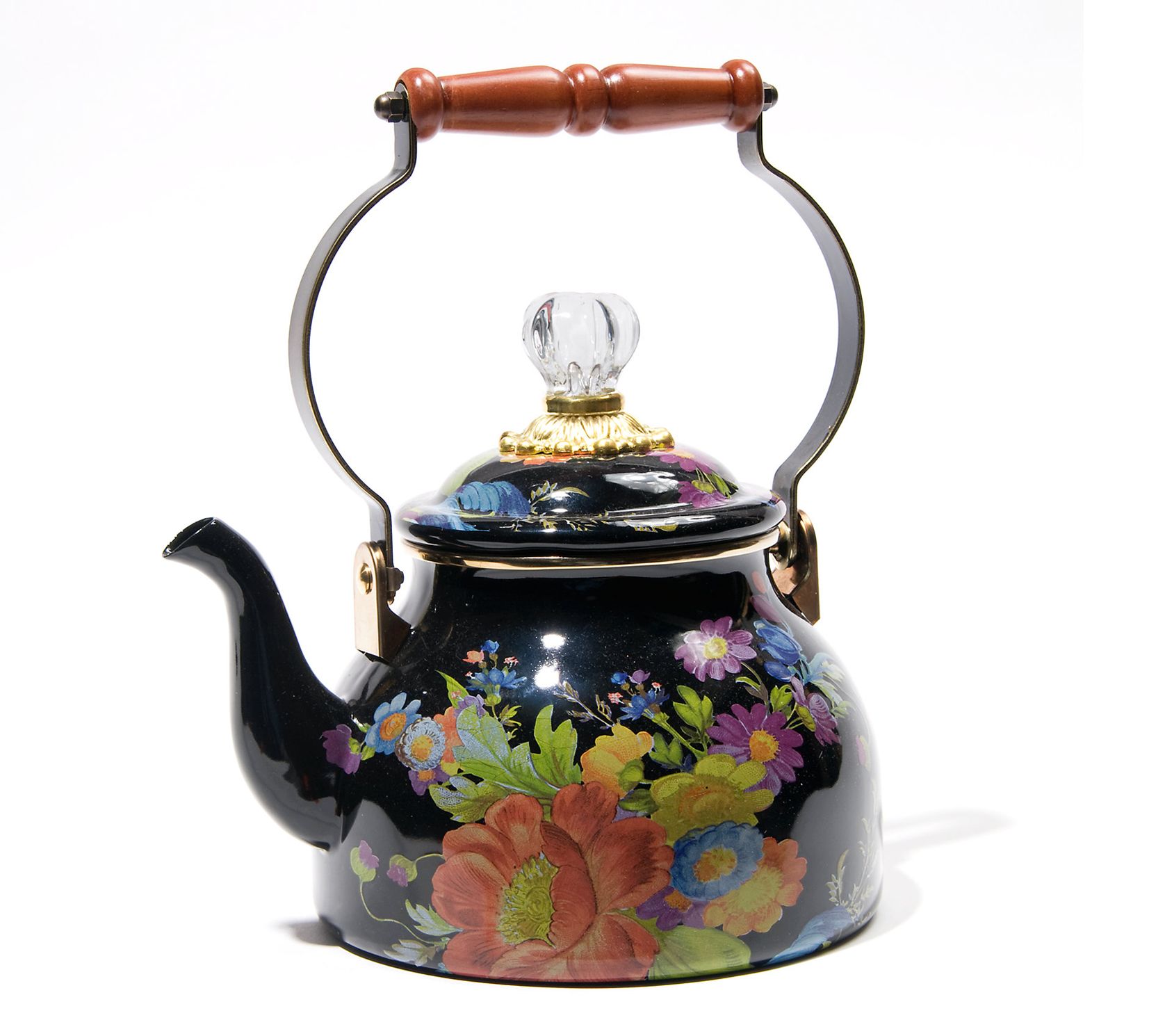 "As Is" Mackenzie- Childs Flower Market 2-Quart Tea Kettle