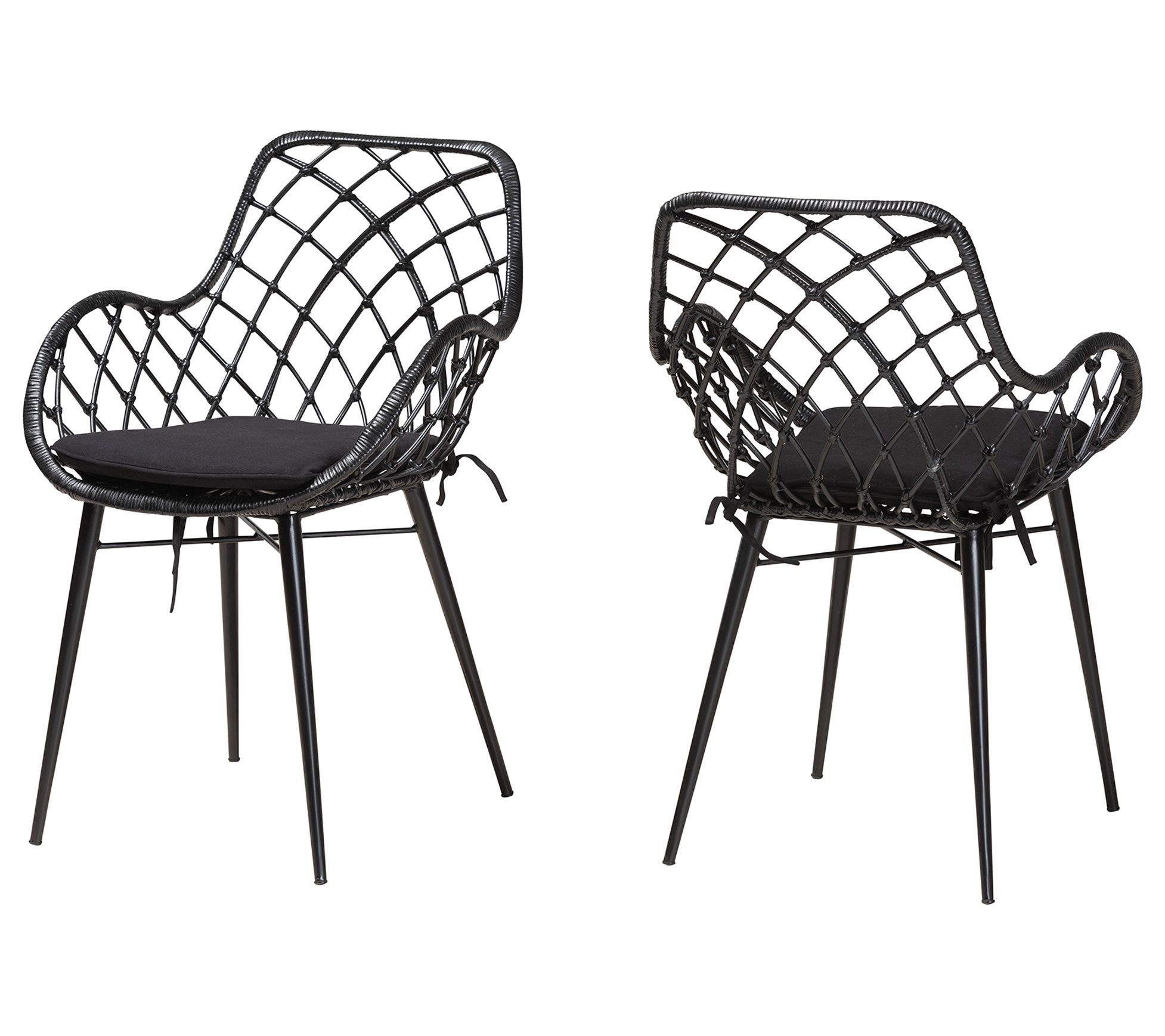 bali & pari Ballerina Rattan Dining Chair Set of 2