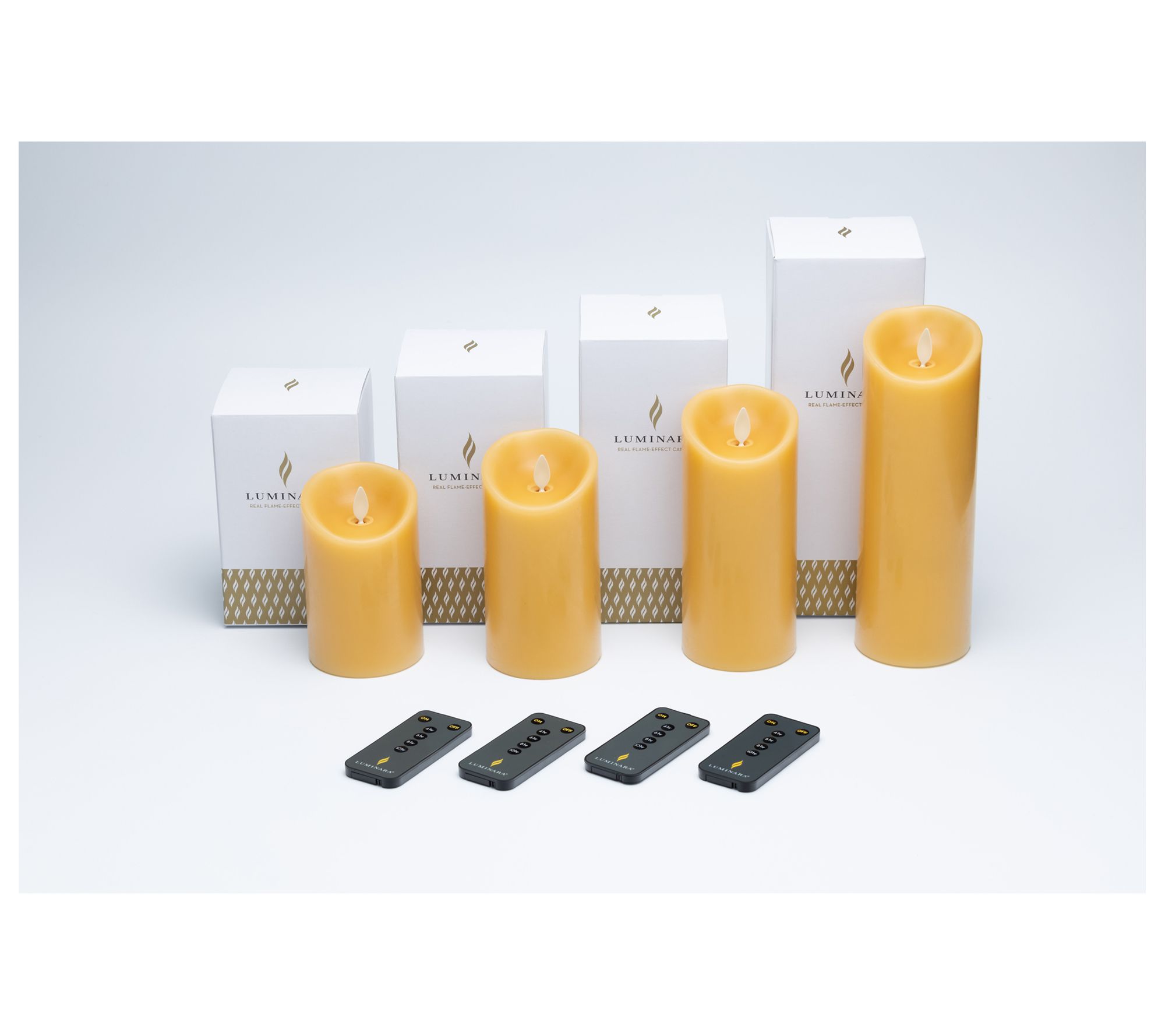 Luminara Set of (4) 3.0" Diameter Flameless Candles