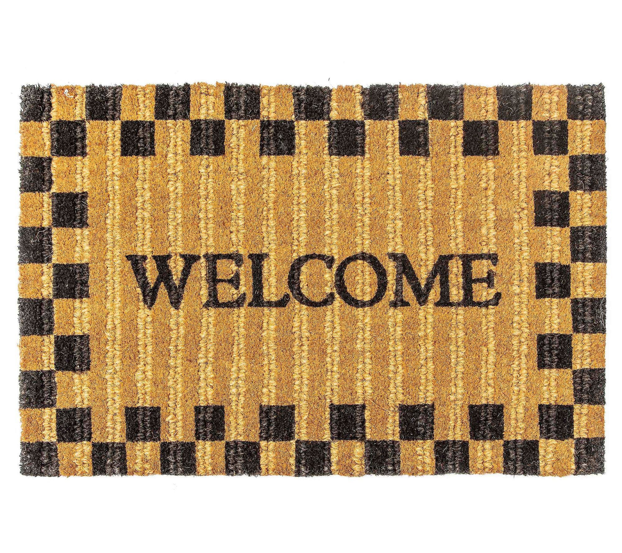 MacKenzie-Childs Welcome Checked Entrance Mat