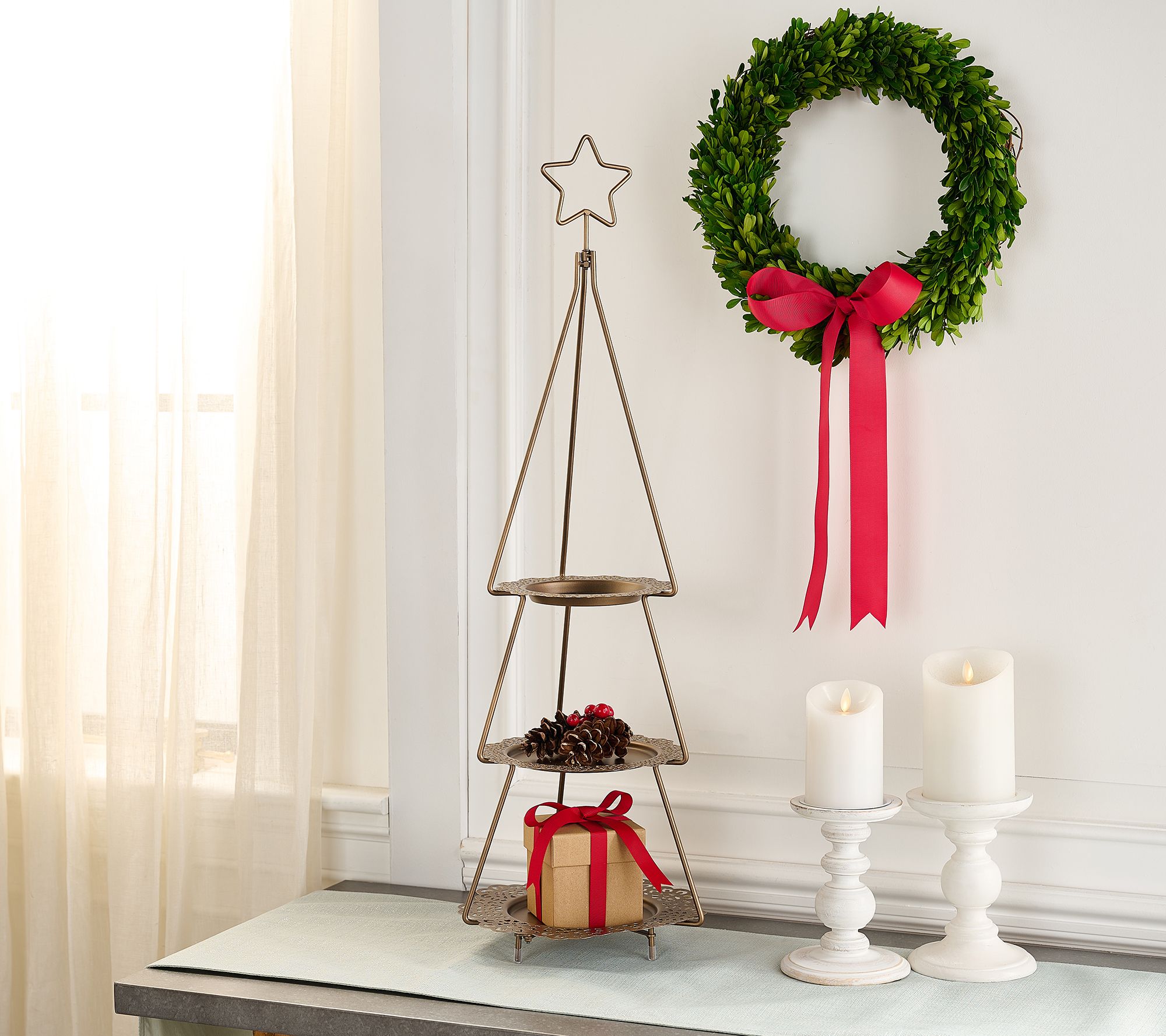 As Is Home Reflections 3-Tier Metal TreeDisplay