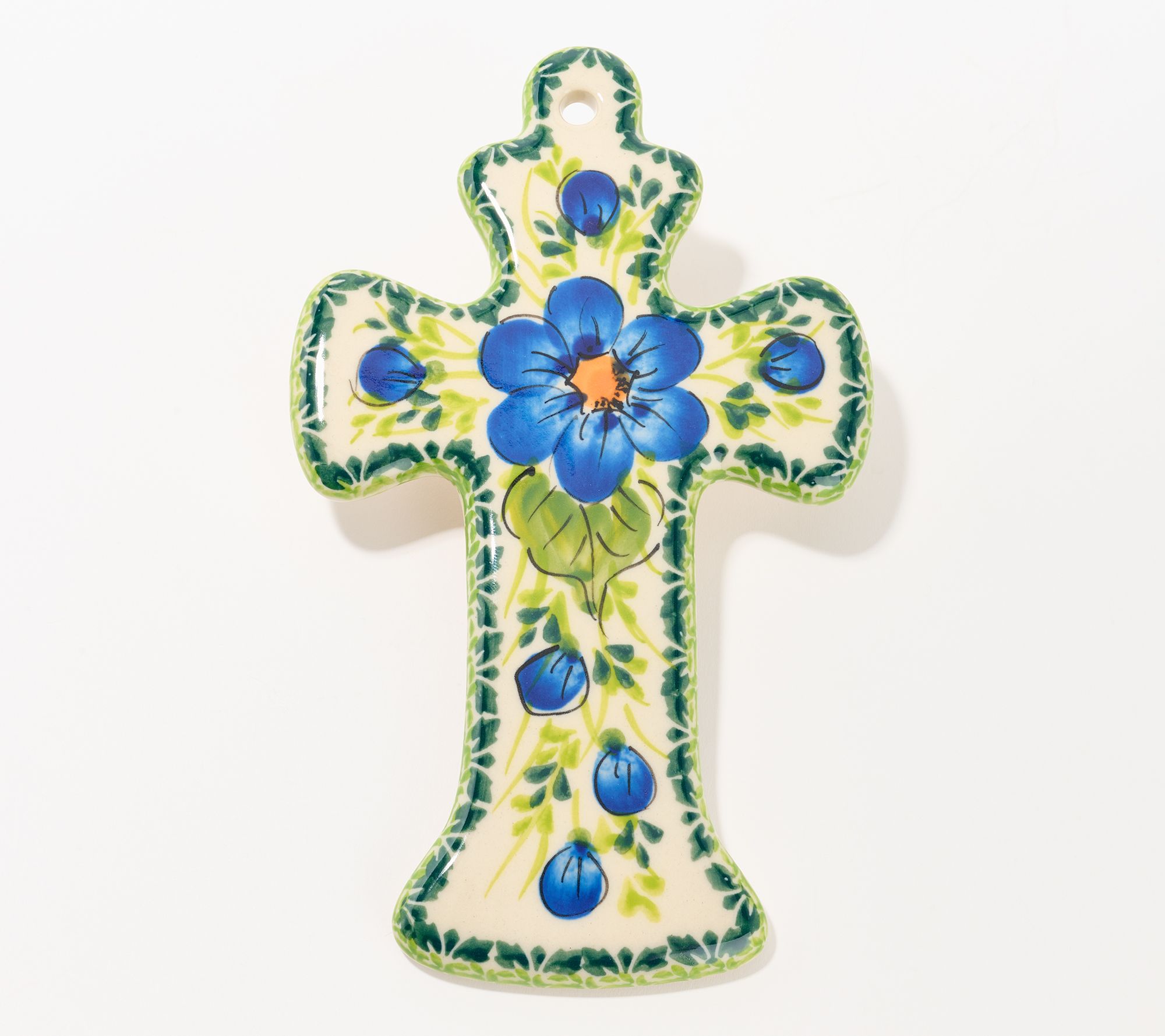 Lidia's Polish Pottery Hand Painted Cross