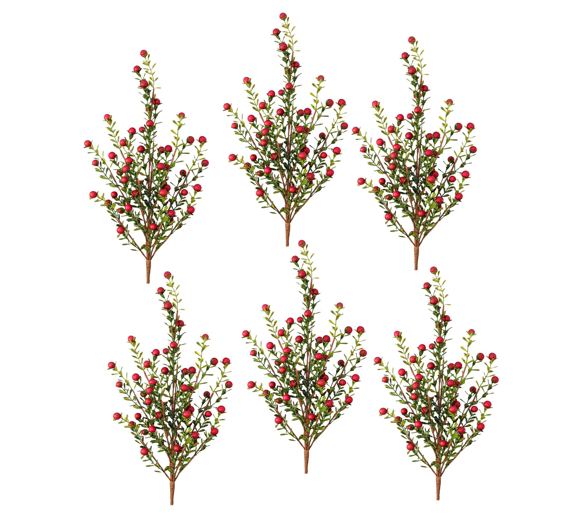 21" Mini Wild Cranberry Leaf Spray Set of 6 ByValerie