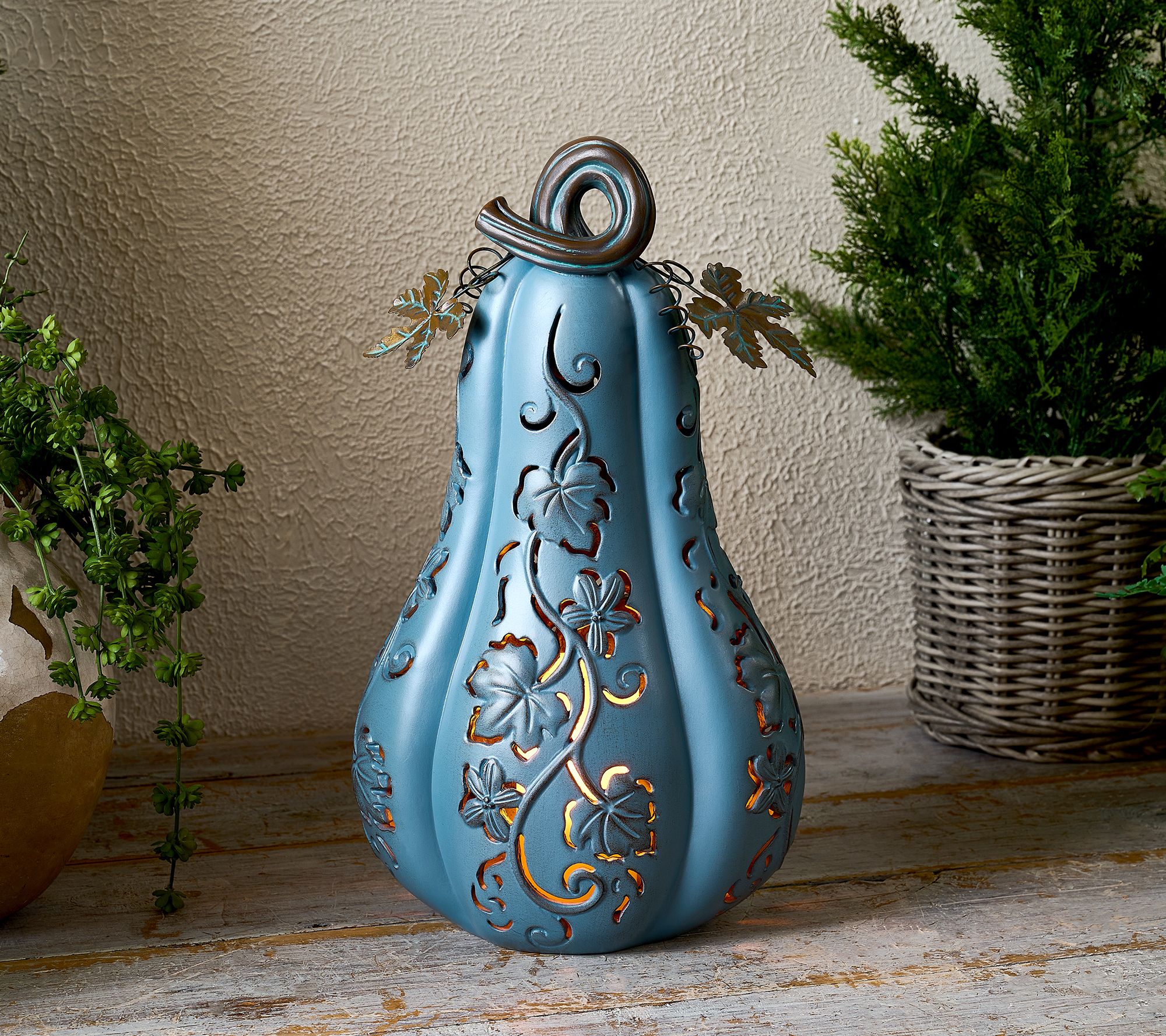 "As Is" Indoor/ Outdoor 19" Illuminated Oversized Gourd - Valerie