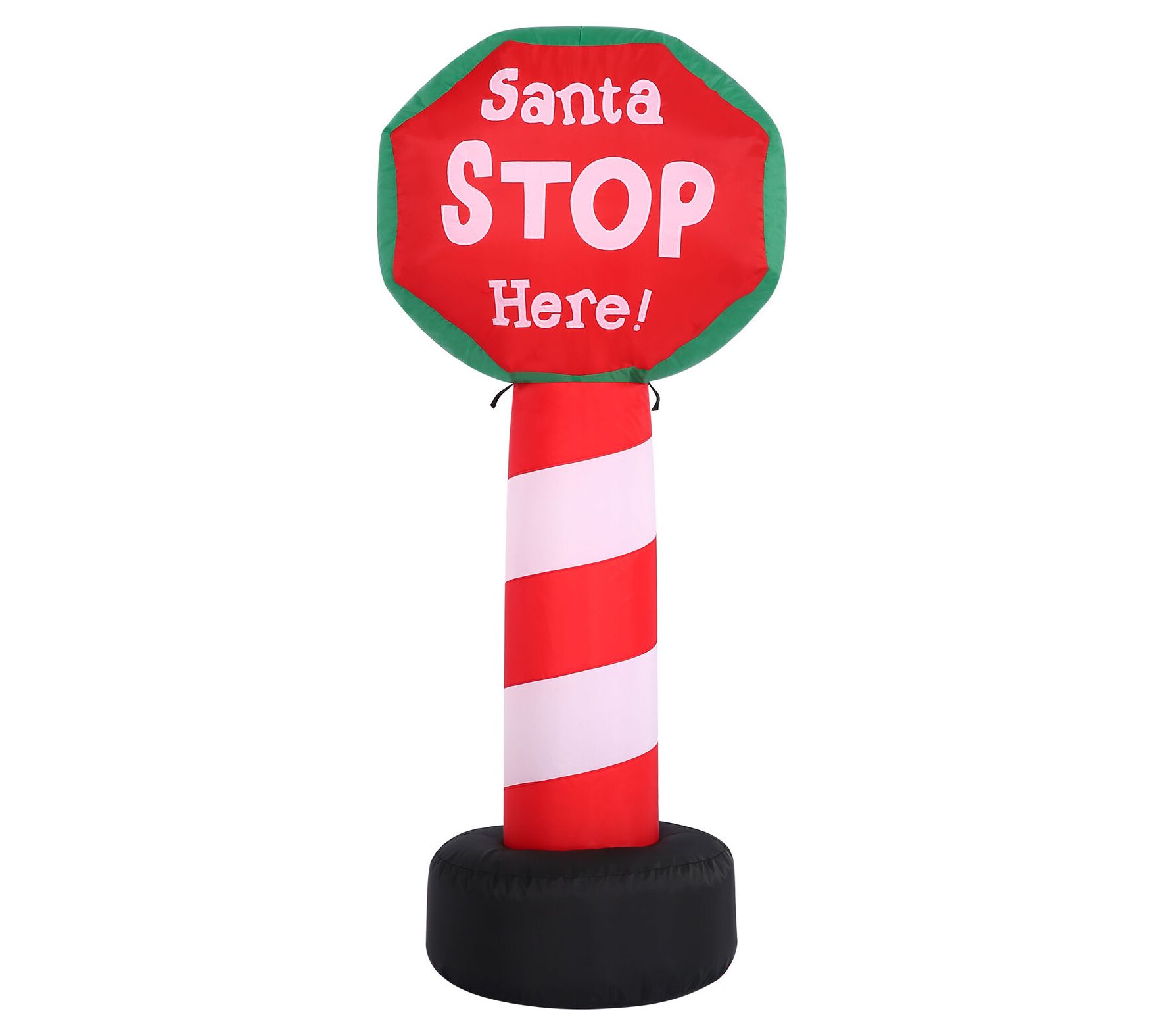 Fraser Hill Farm 3.5" Tall Prelit "Santa Stop Here" Inflatable