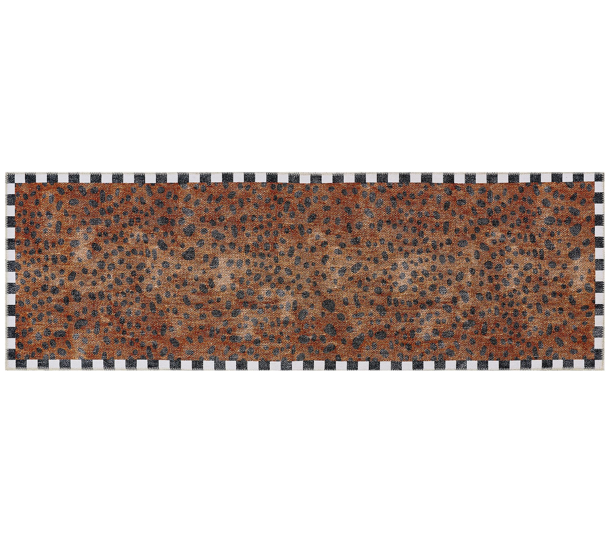 MacKenzie-Childs Cheetah 2'6" x 8' Washable Runner