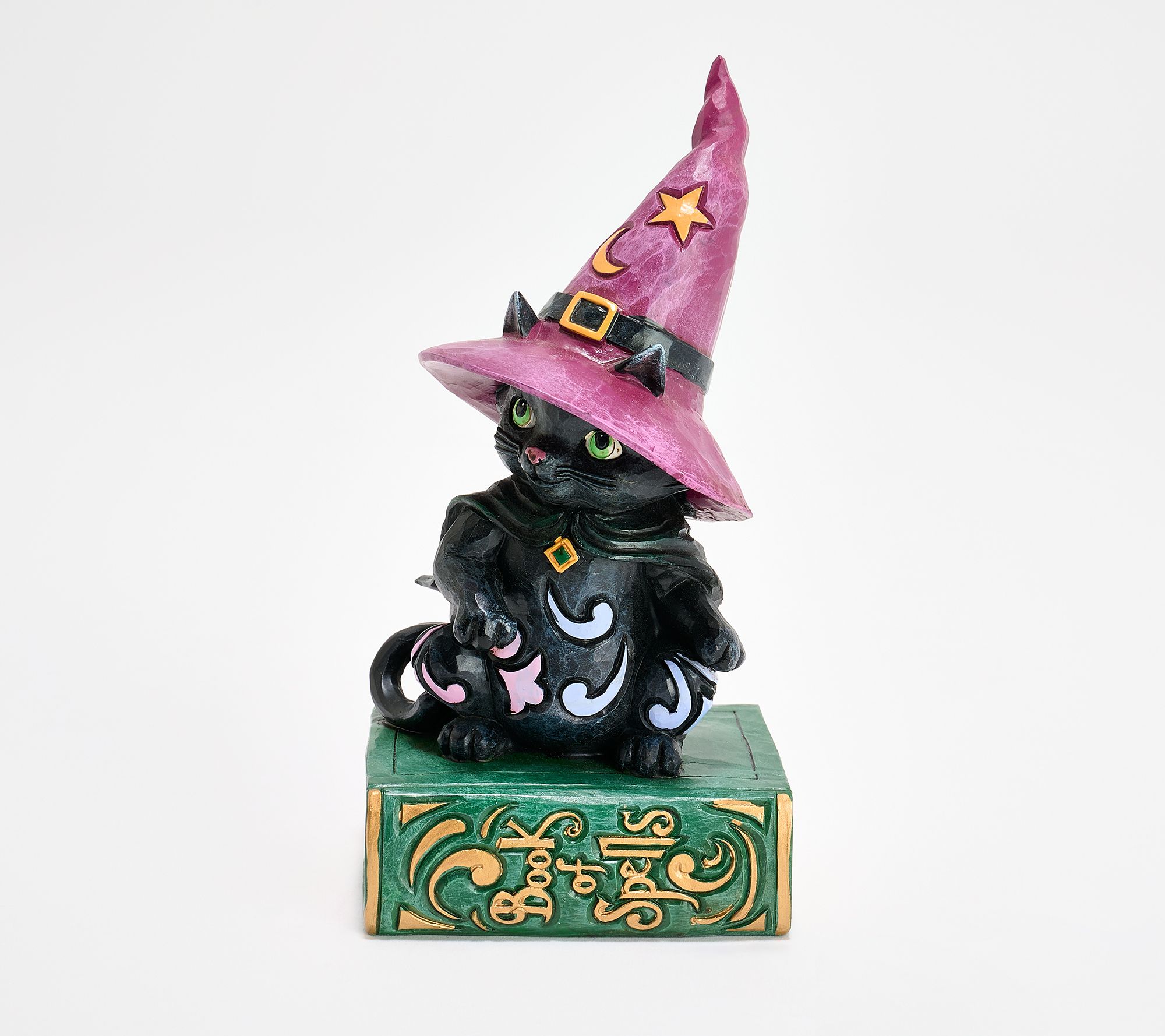 Jim Shore Heartwood Creek 5" Black Cat with a Spell Book