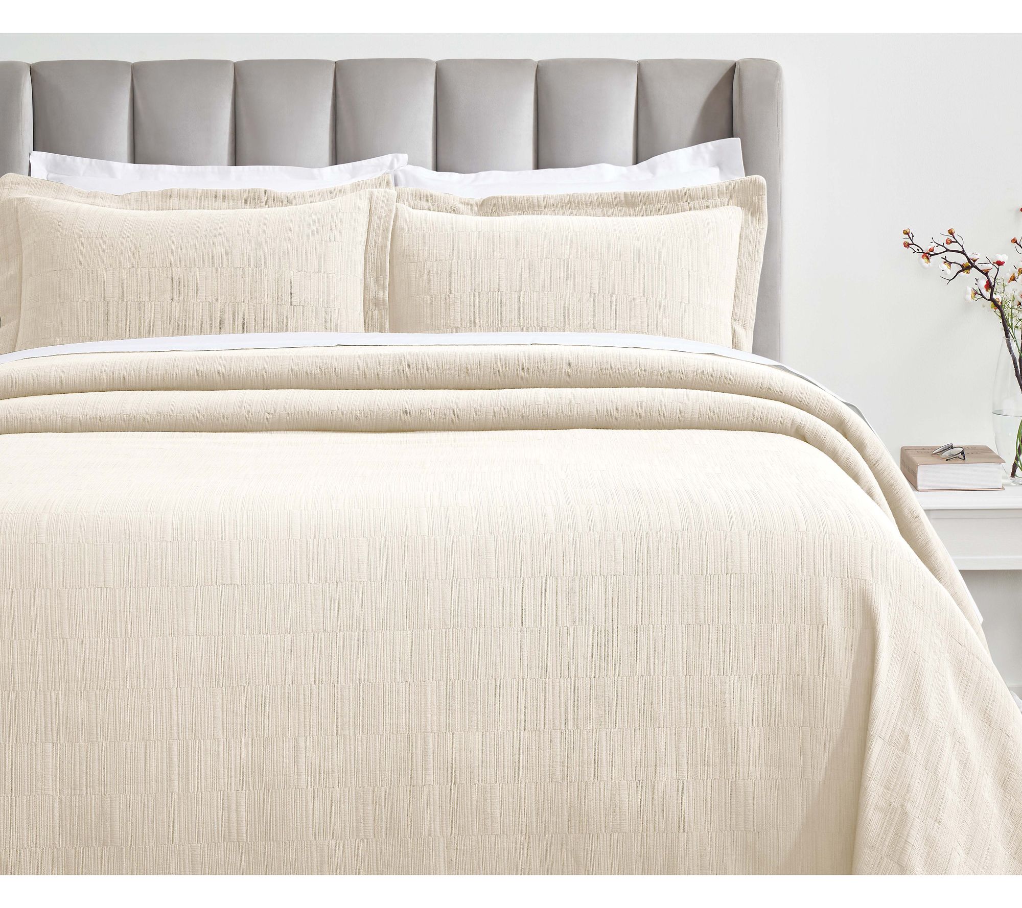 Superior Zenith Cotton Bedspread and Sham Set,Queen