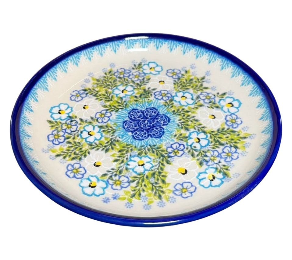 Lidia's Polish Pottery 8-in Lunch Plate with Lip