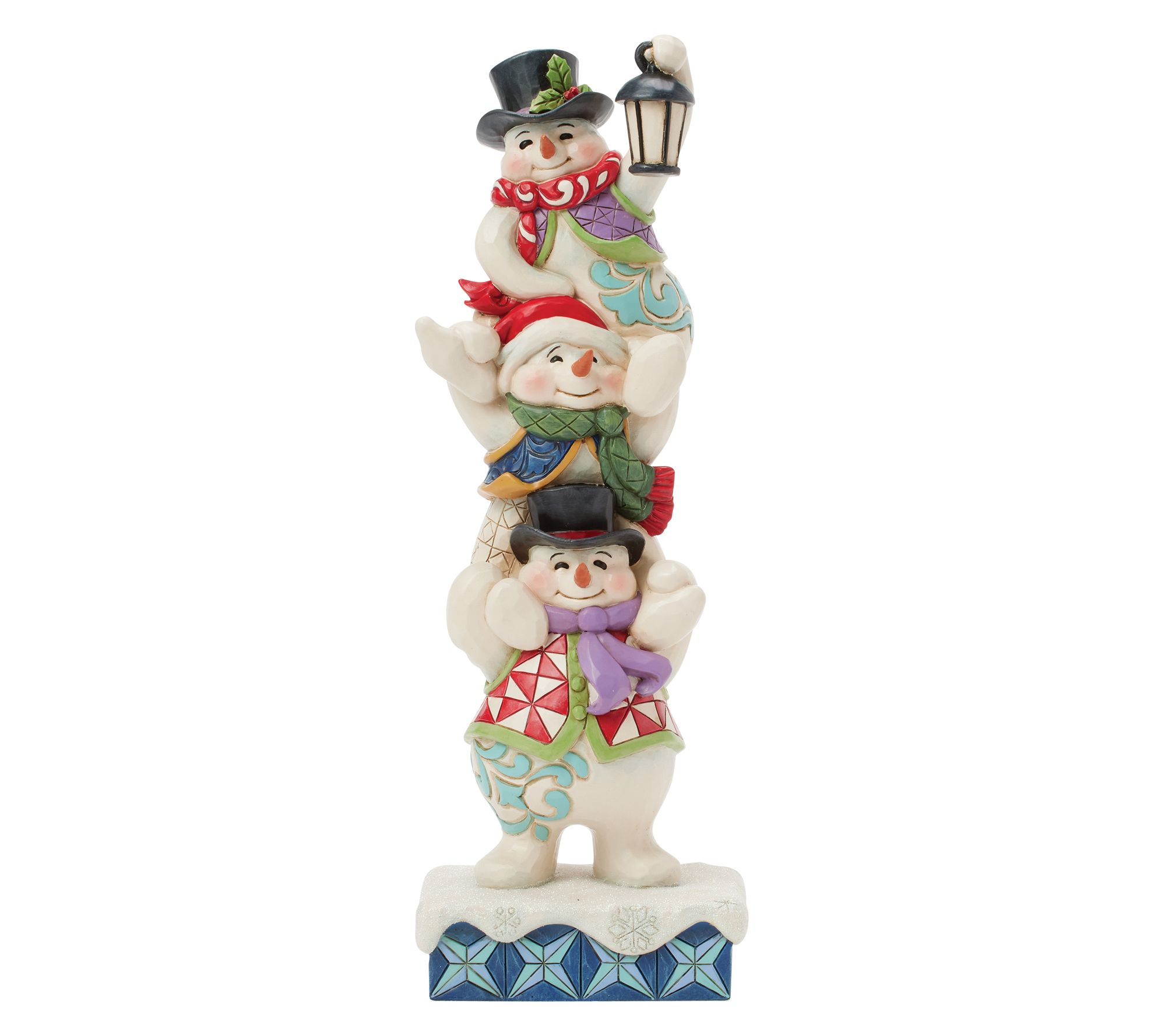 Jim Shore Heartwood Creek Stacked Snowmen Figurine 11.5in H