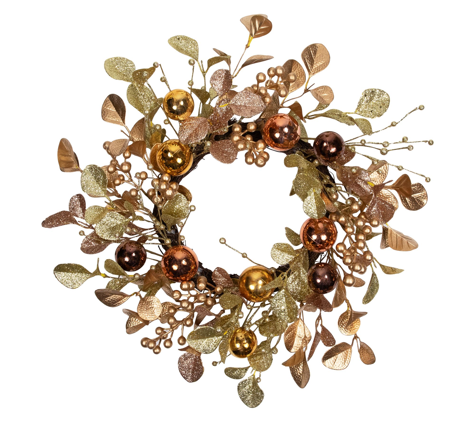 Northlight Ball Ornament Christmas Wreath 24"