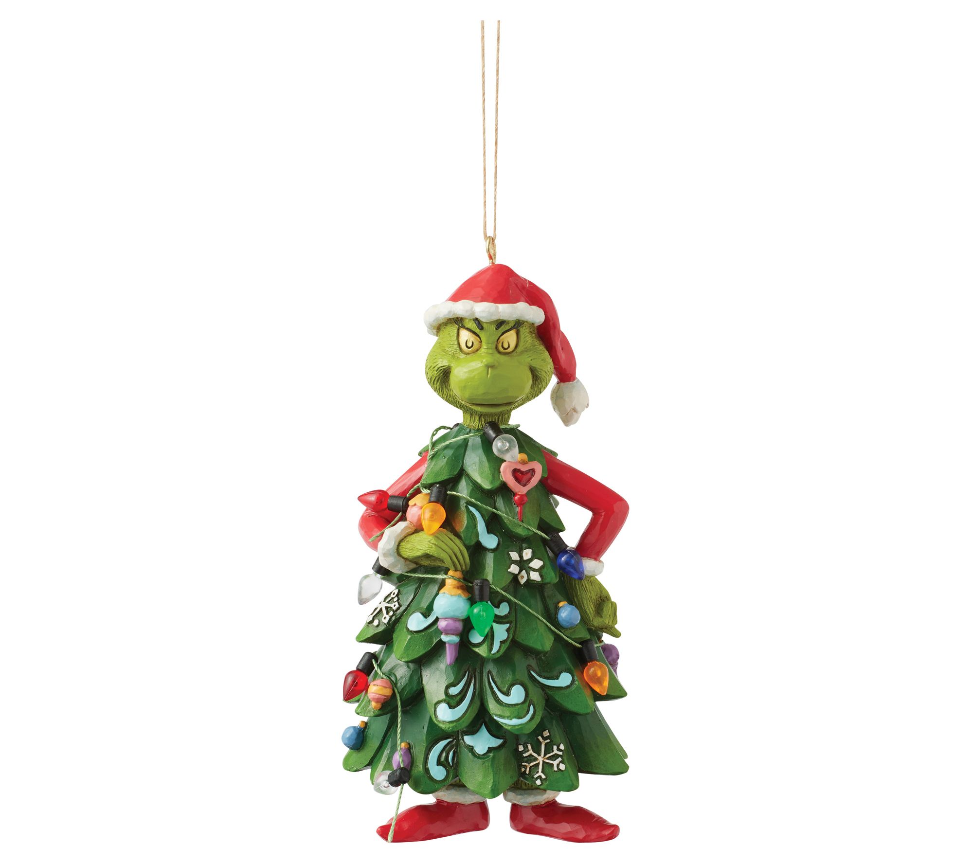 Jim Shore Grinch Dressed as Tree Christmas Ornament 5.1in H