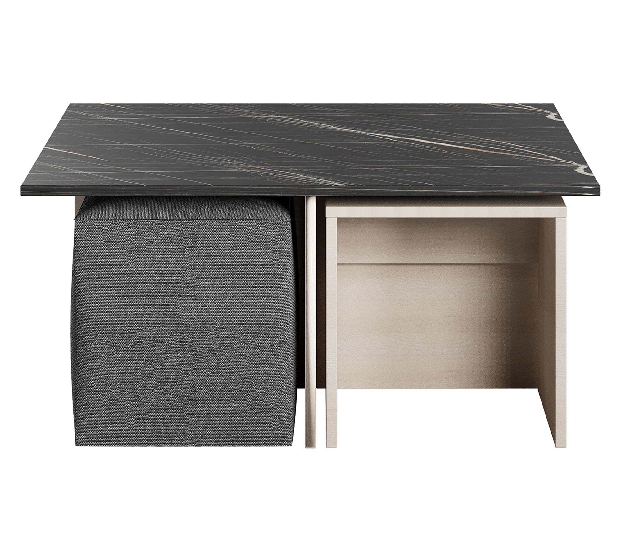 Manhattan Comfort Haley Coffee Table and Ottoman Set