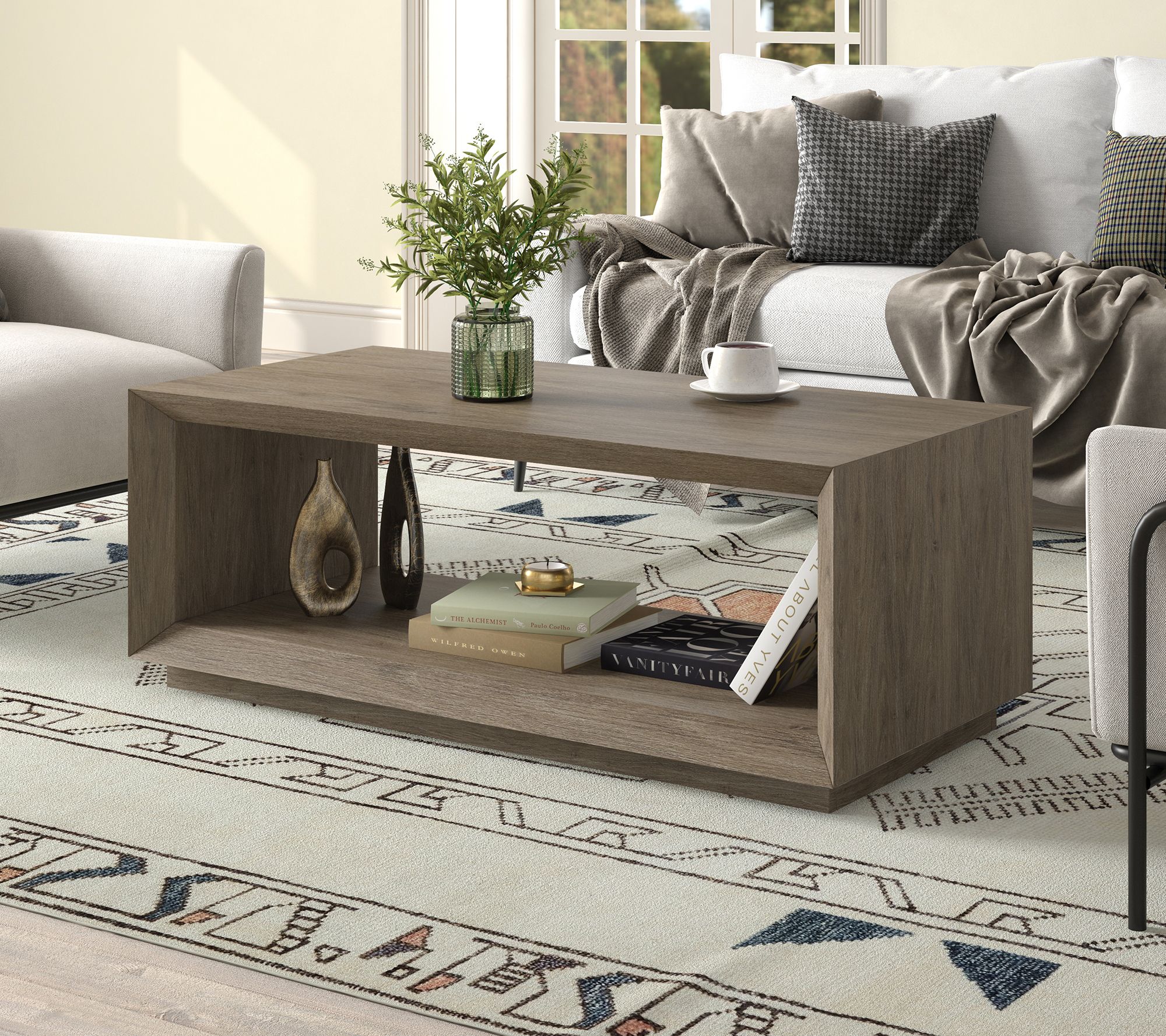 Hudson&Canal Tannen 48" Wide Rectangular CoffeeTable