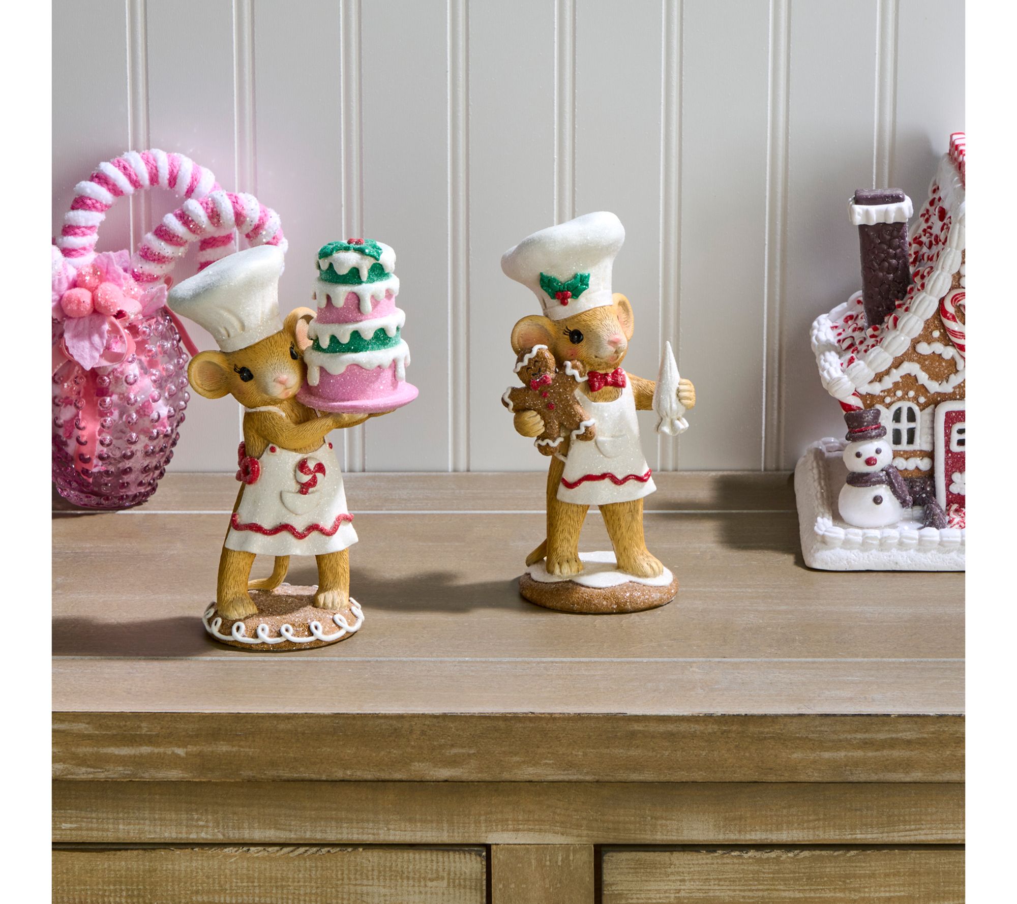 7" Sweets Baking Mice Cake Set of 2 by Valerie